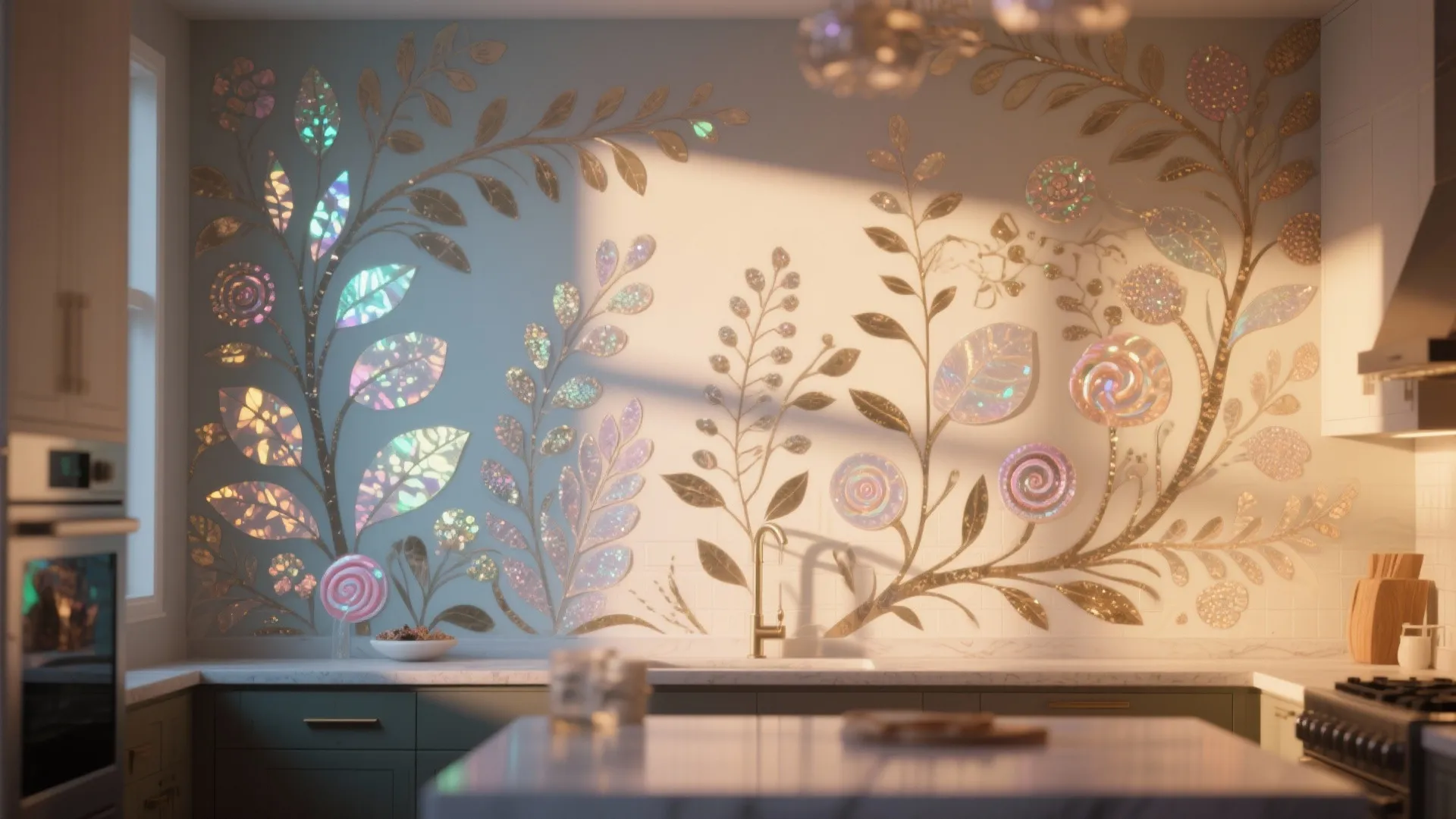 4. Custom Stenciled Murals with Kandy Effects