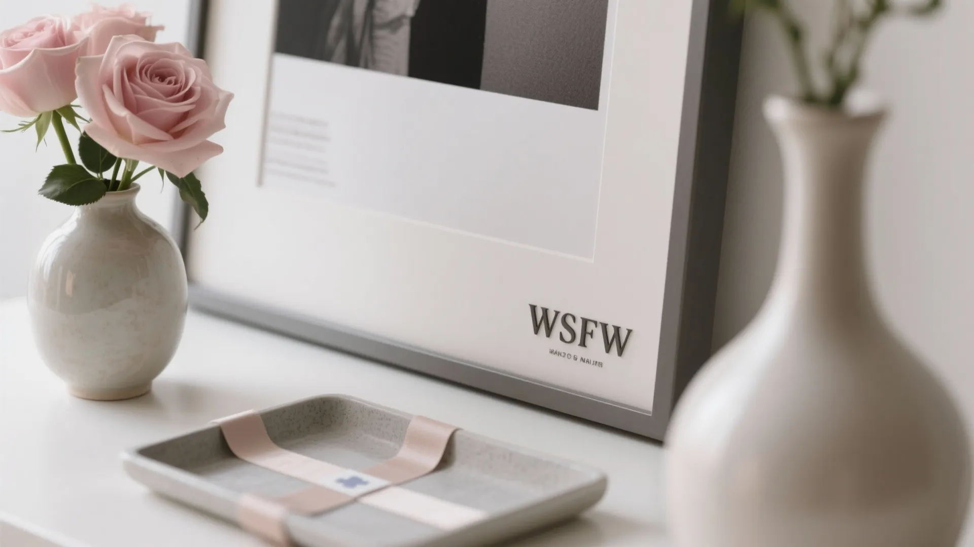Entry Console Styling: Florals, Name Plaque, and Keepsake Tray