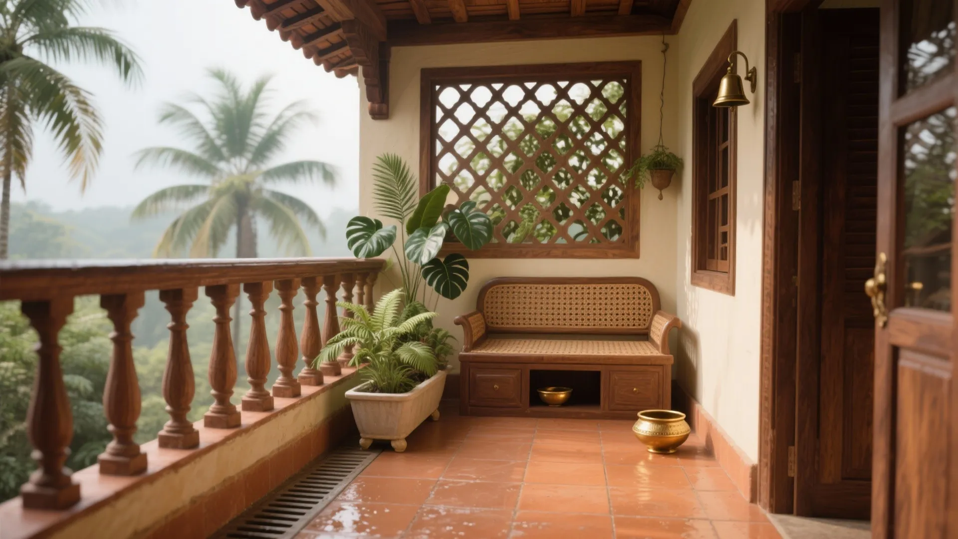 5 Balcony Designs Kerala Style That Work in Monsoon: Real-world ideas from a Kerala-born designer for small, breezy, and beautiful balconies