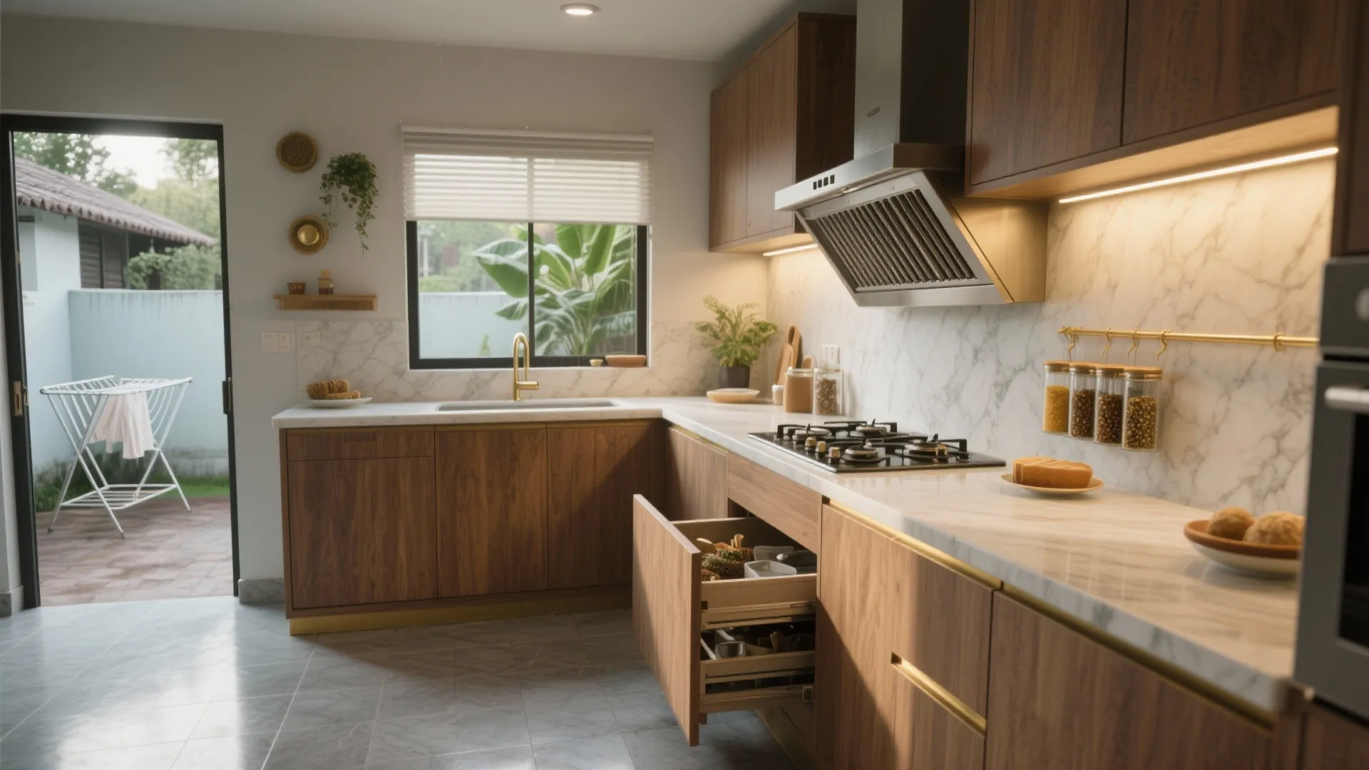 Monsoon-Savvy Luxury Kitchen for Kerala Homes