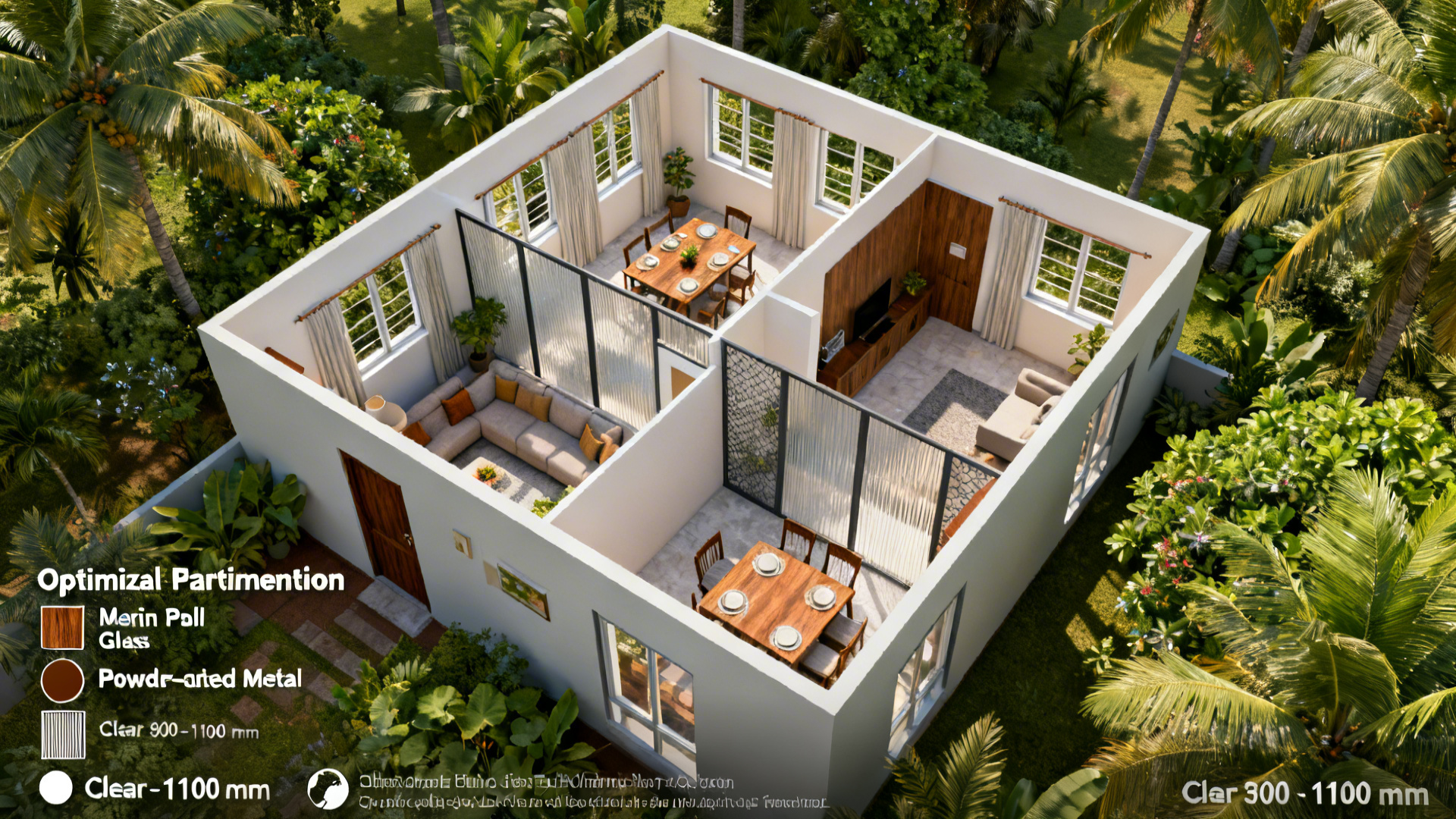 Open Layout Feels Messy? Living Room Dining Partition Kerala