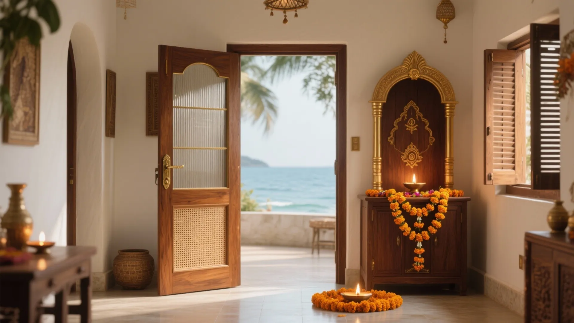 5 Pooja Room Door Design Kerala Ideas That Work: From teak jaali and brass inlay to reeded glass and coastal-grade finishes, these Kerala-ready pooja door designs maximize serenity, light, and small-space smarts.
