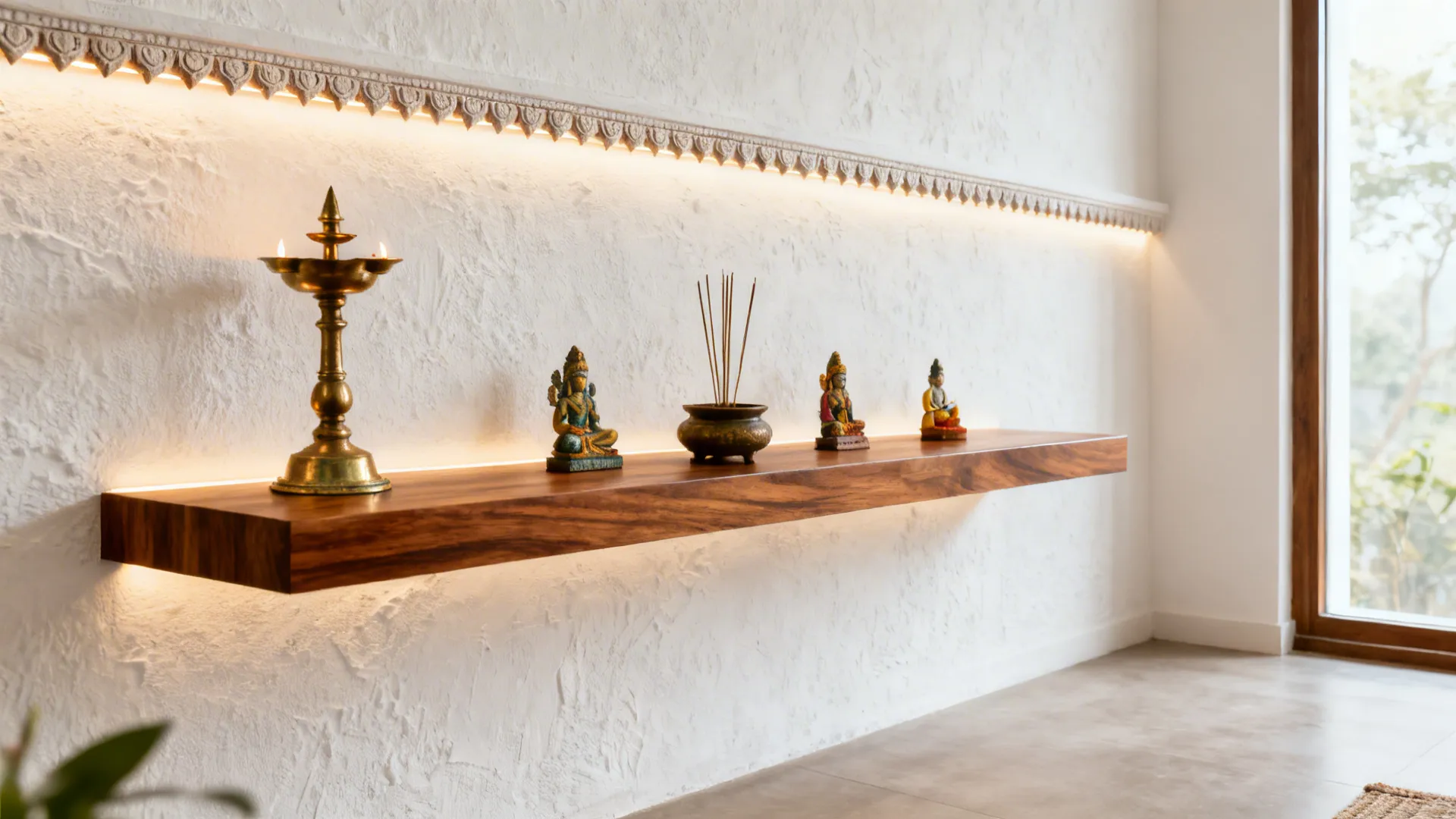 5 Kerala-Style Wall-Mounted Pooja Room Designs: Small space, big devotion: 5 Kerala-inspired wall-mounted pooja ideas from my real projects