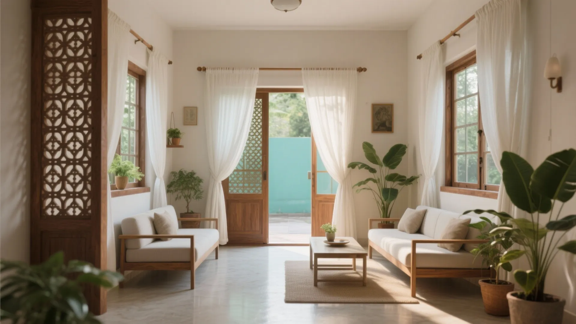 Breezy cross-ventilation and filtered daylight