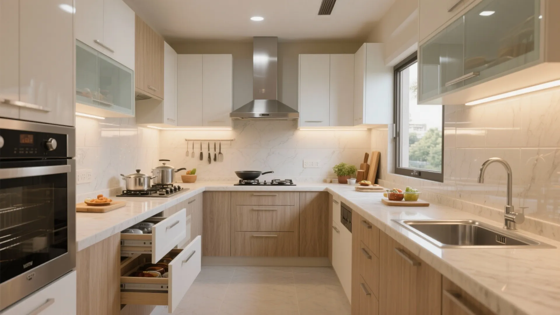 Modular Kitchen That Loves Indian Cooking