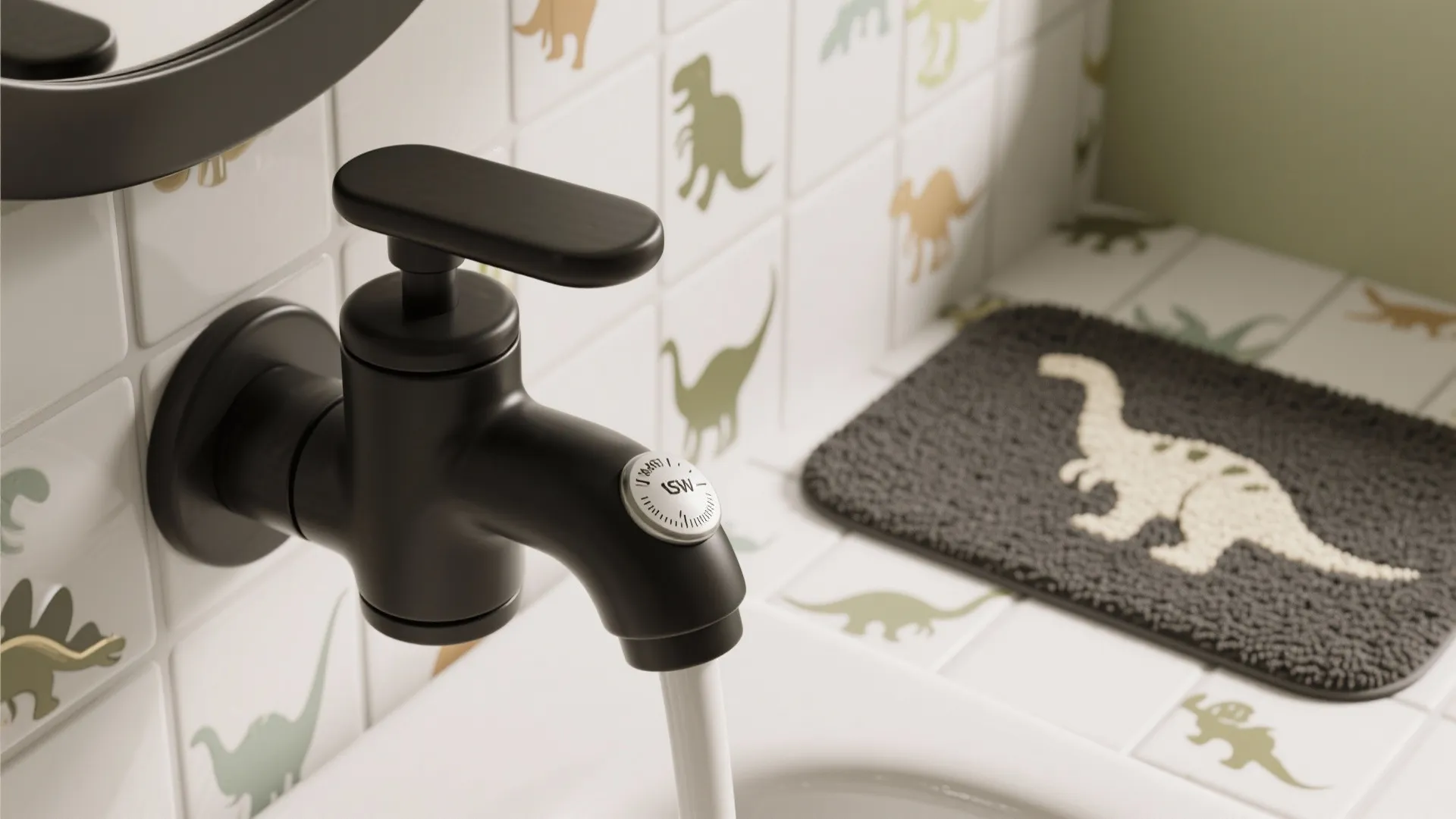 4. Kid-Safe Fixtures and Materials with Dino Flair