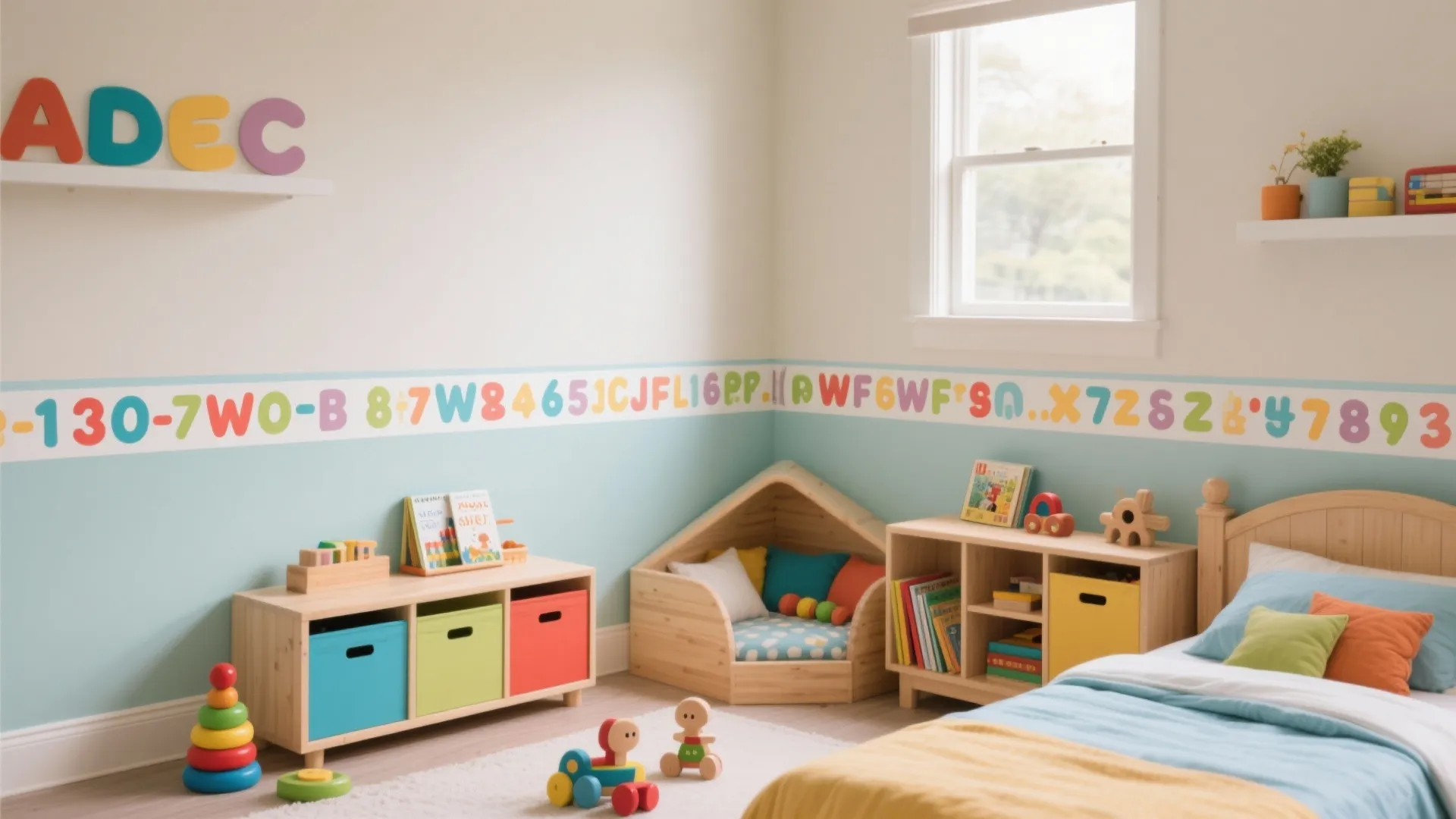 Playful Kids’ Room Learning Border That’s Removable