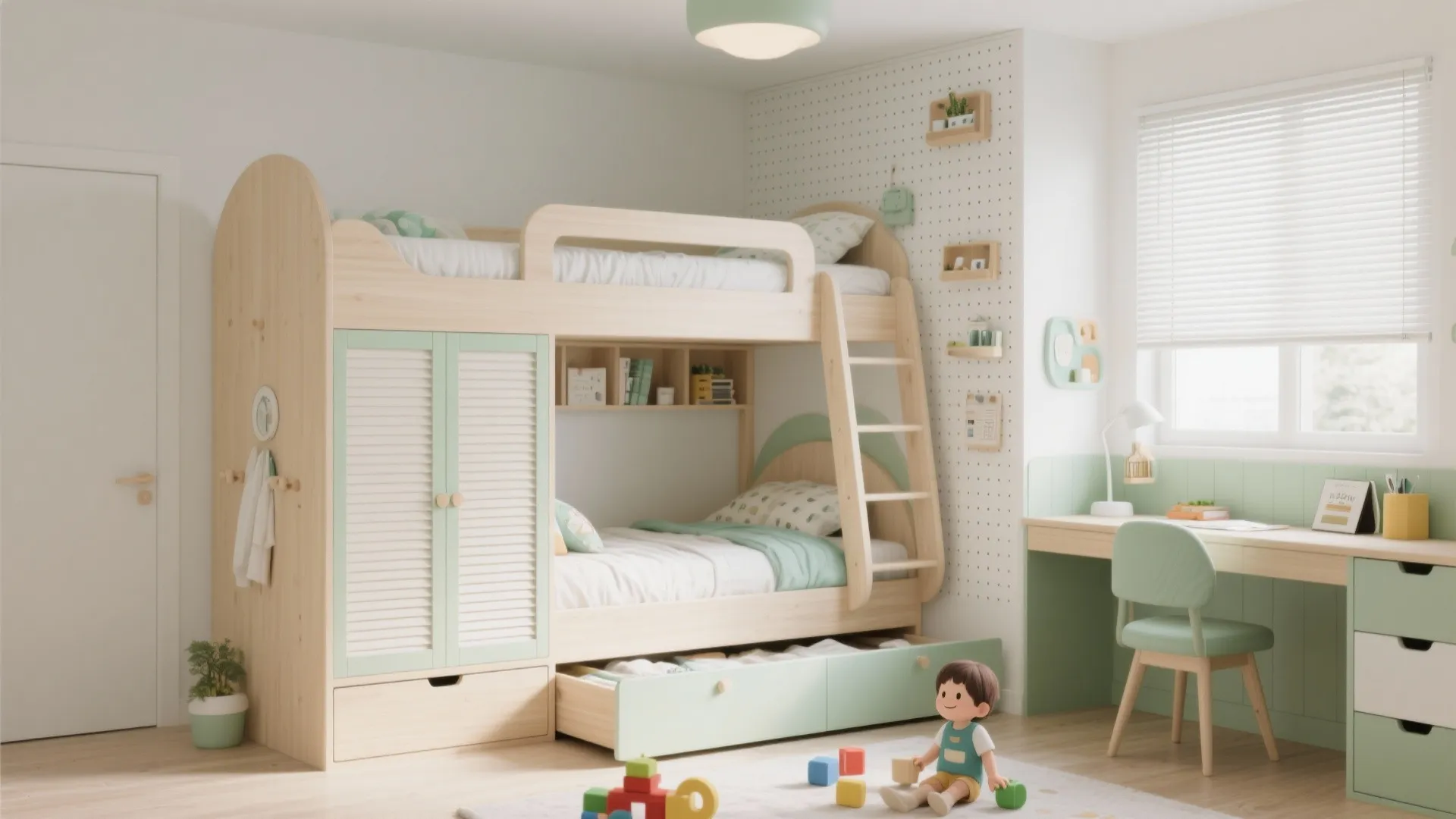 Kids’ Rooms that Grow: Bunk + Storage + Study
