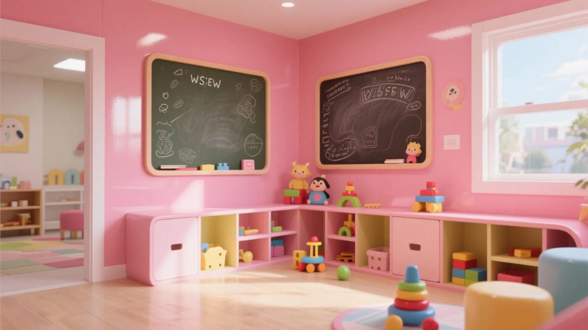 5. Playful kids’ corner with washable, high-sheen paint