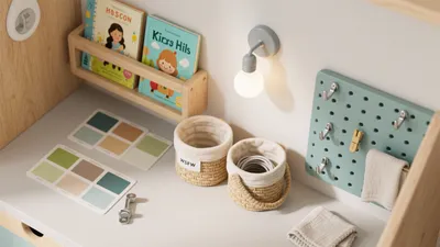 Organized Kids Craft Corner with Soft Colors