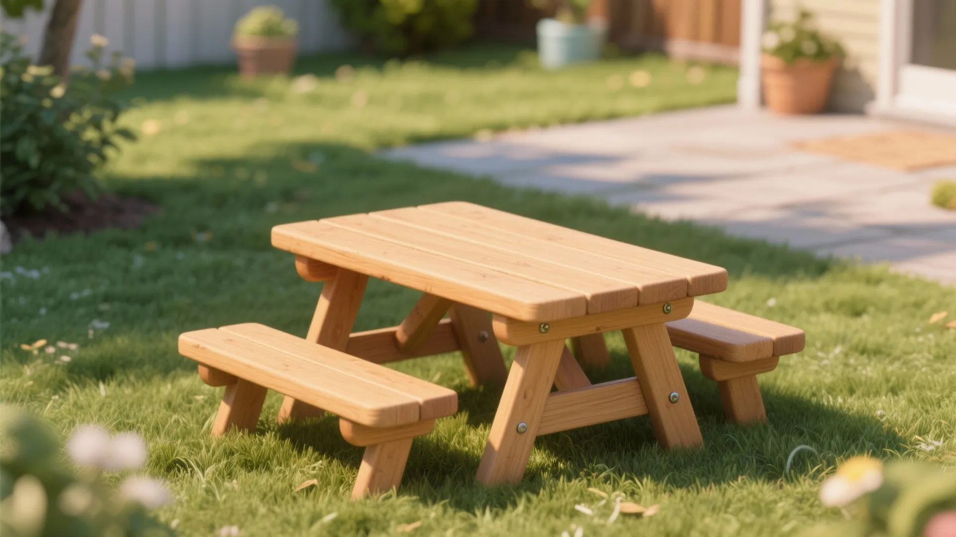 DIY Children's Picnic Table: Easy Step-by-Step Guide: 1 Minute to Create a Fun Outdoor Space for Kids