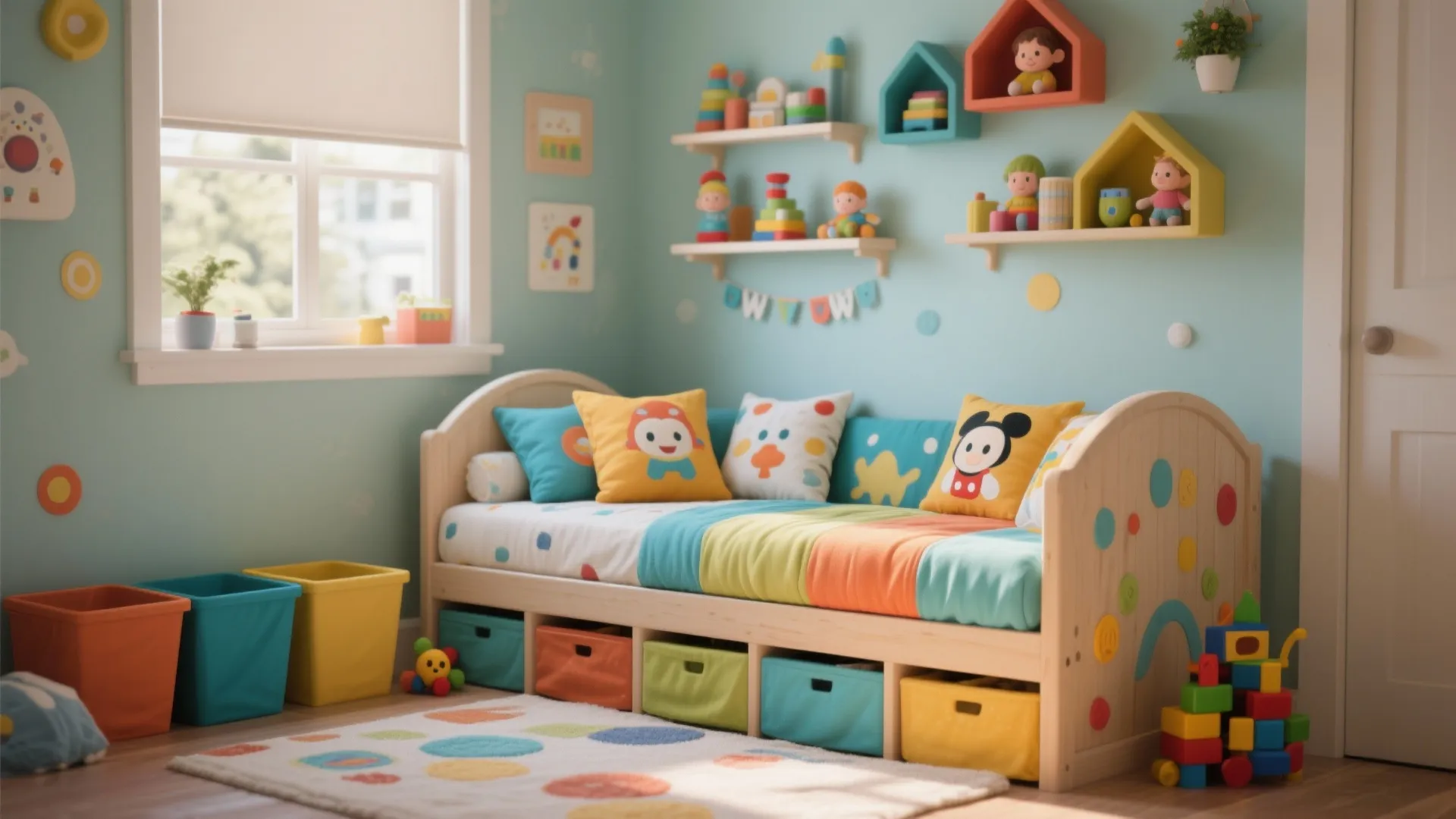 10. Kids' Playful Daybed Decor