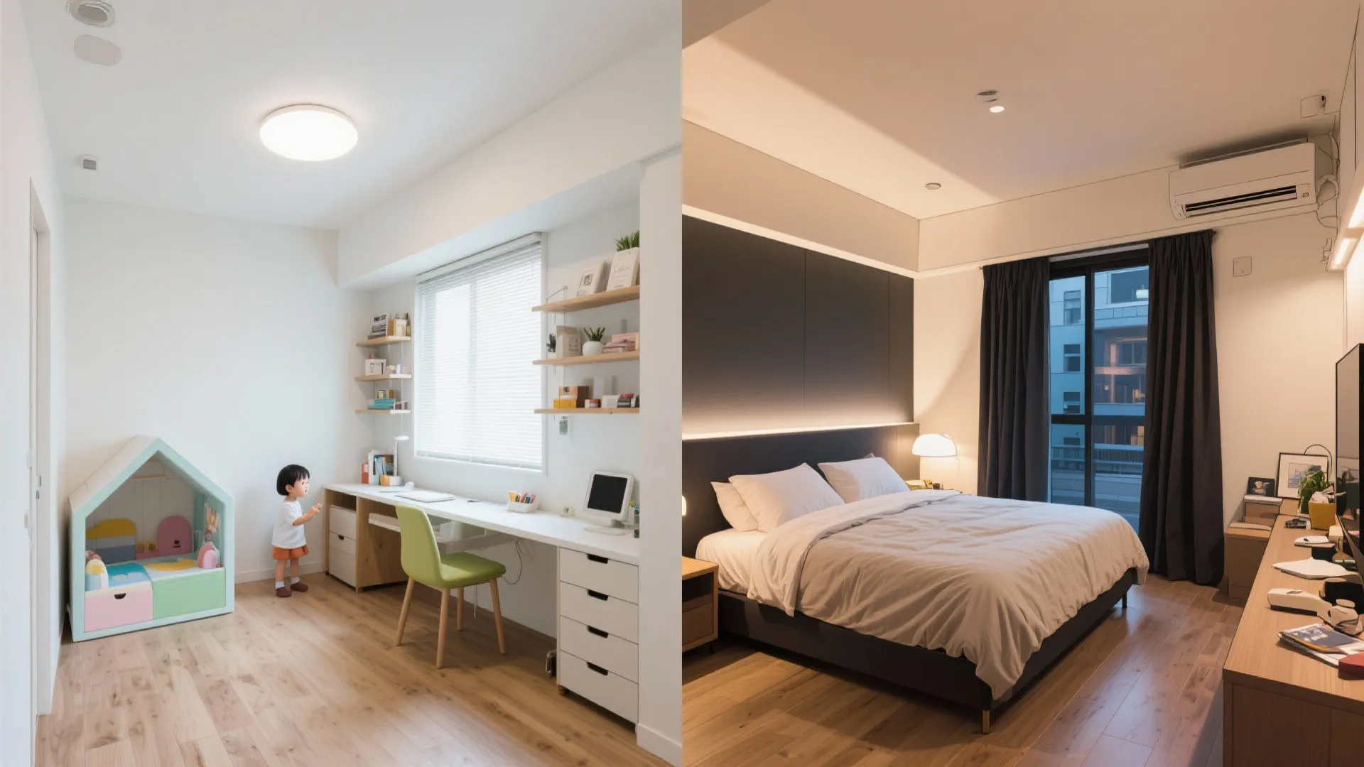 Tips 4: 子ども部屋と主寝室は“用途別リズム”で分ける（东京小户型の発想）