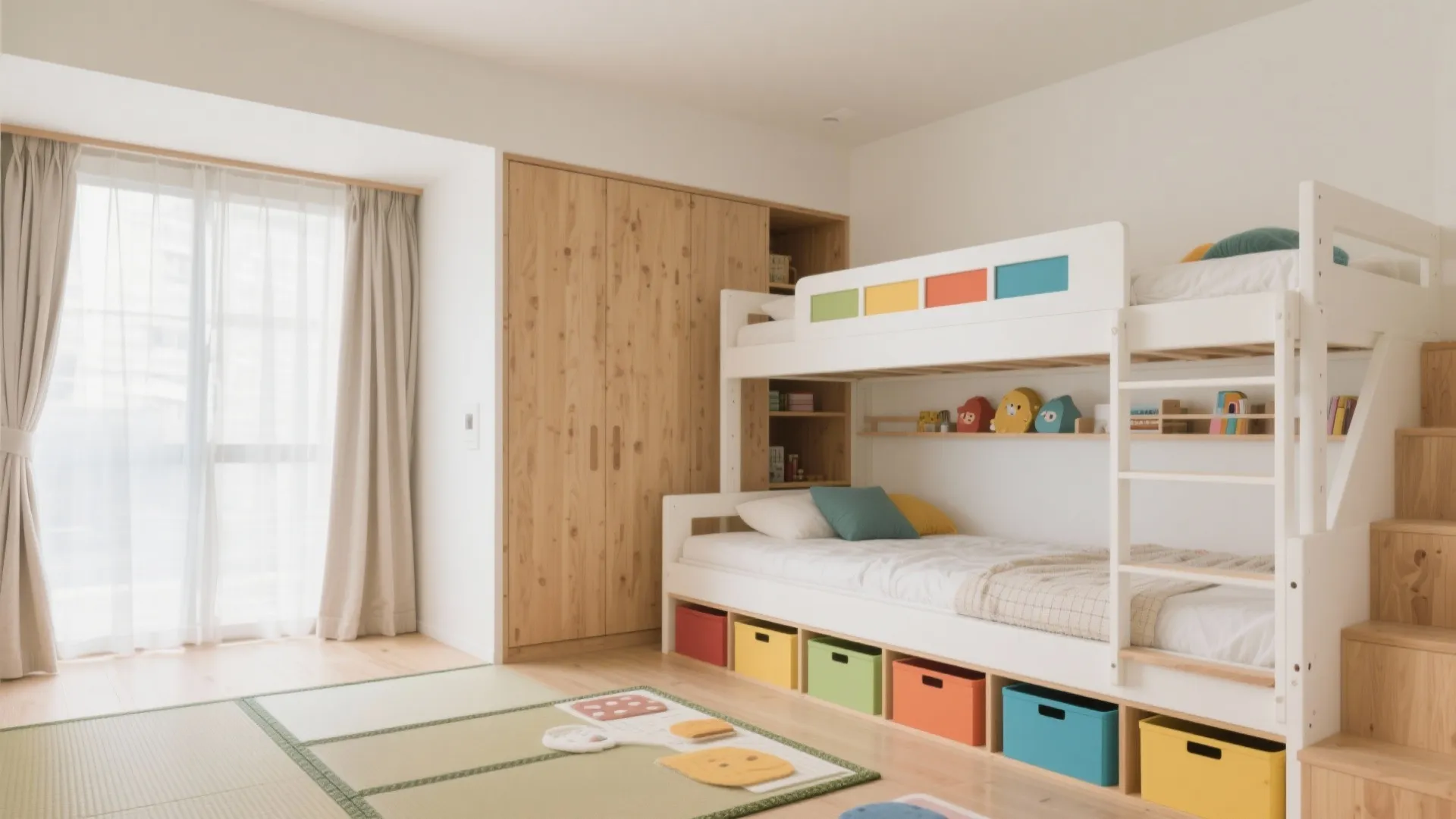 Tips 3: 子ども部屋は“年齢非固定”—ベッド配置と収納の可変（収納技巧で成長対応）
