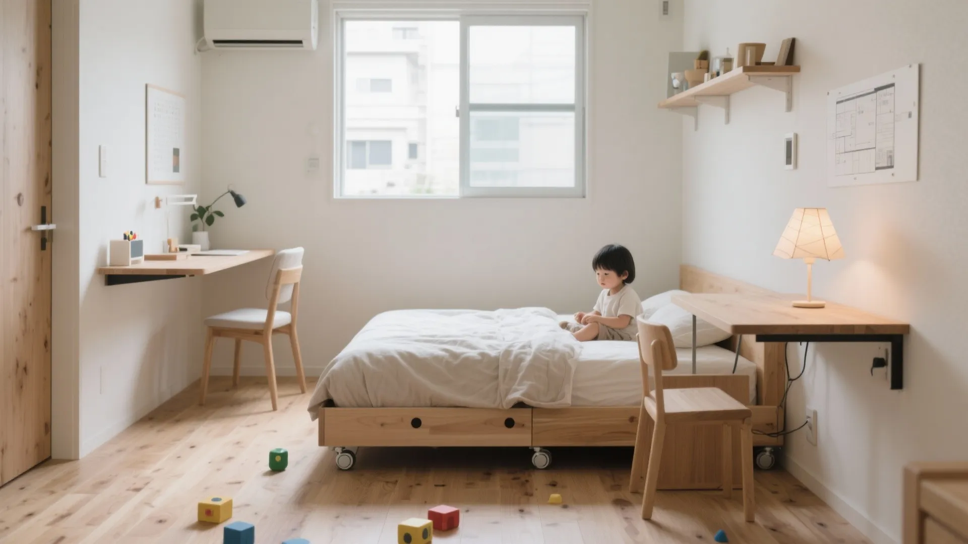 Tips 6: 子ども部屋は“可動ベッド＋折りたたみ机”で変形可能（東京）