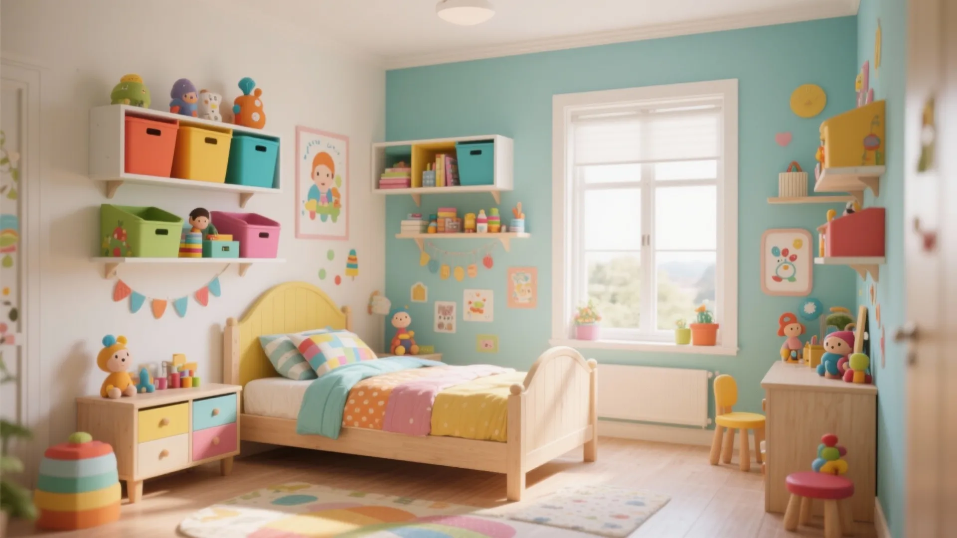Kid’s Bedroom with Creative Storage