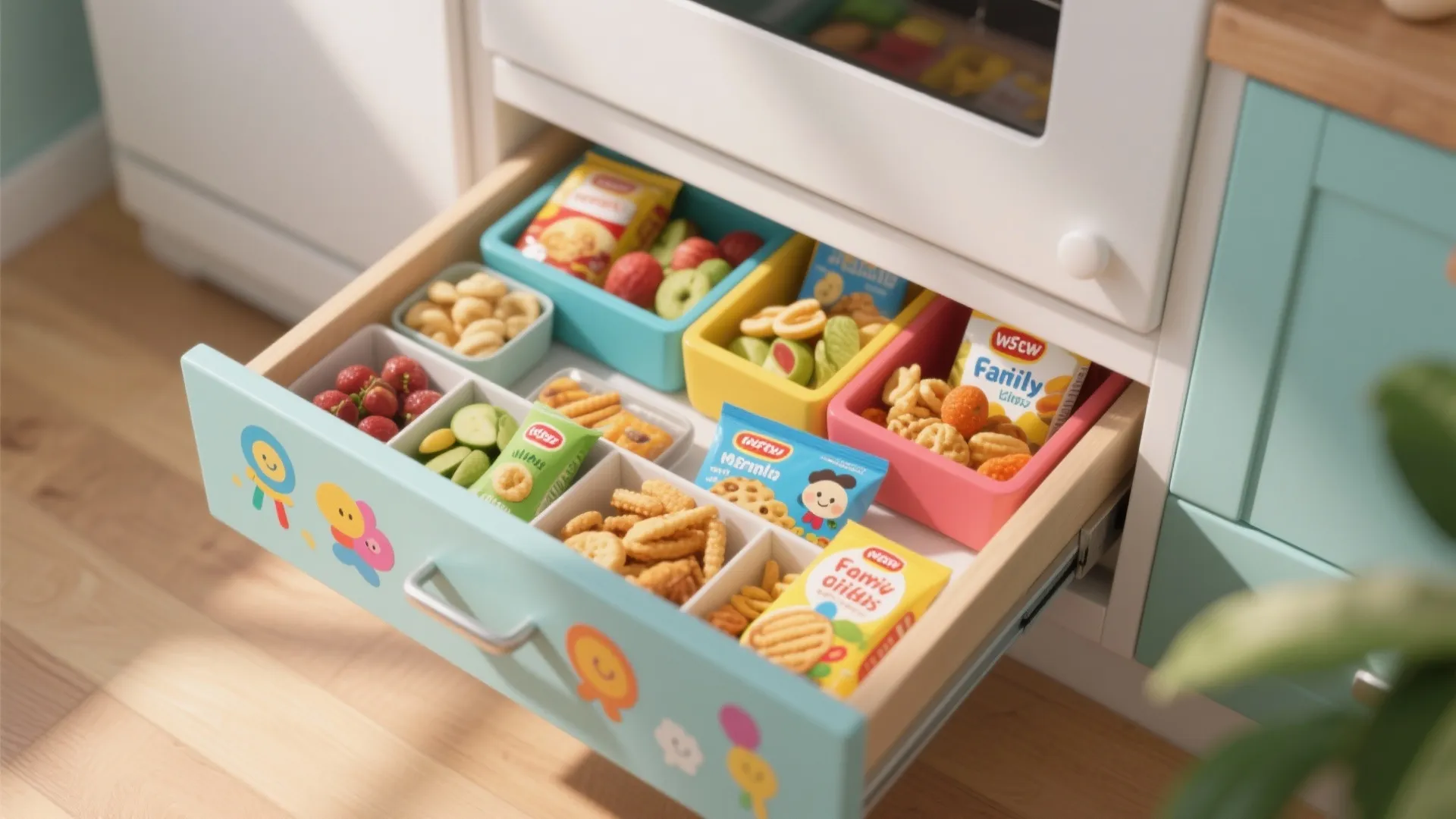 9. Snack drawer for kids