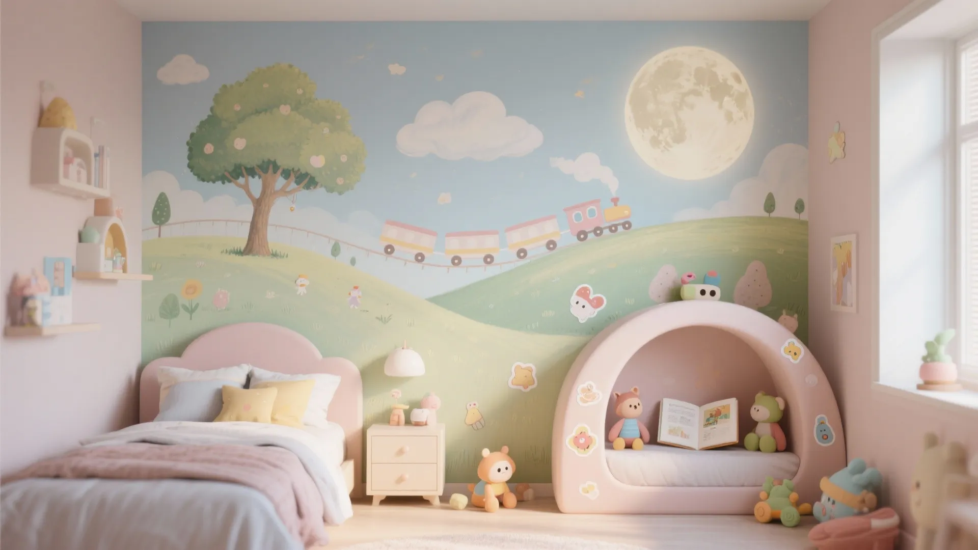 2. Playful Kids' Story Mural