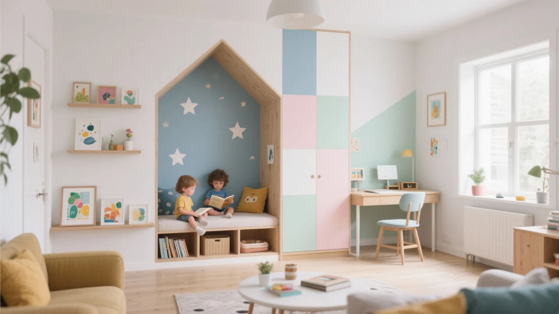 Playful Zones for Kids and Work Nooks