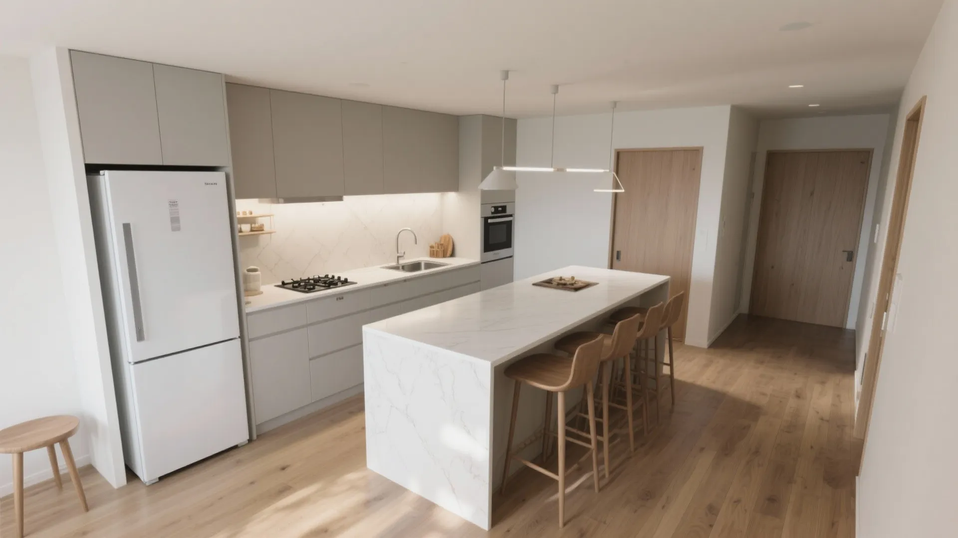 キッチンの幅は“210～255cm”：動線計画で食とくつろぎを分ける