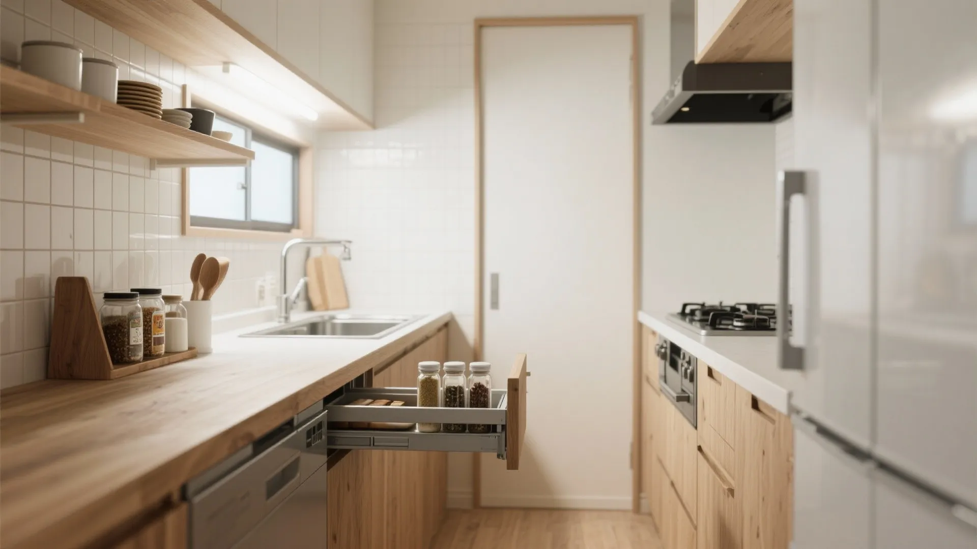 キッチンは“作業域60cm死守”で日本室内の秩序を保つ