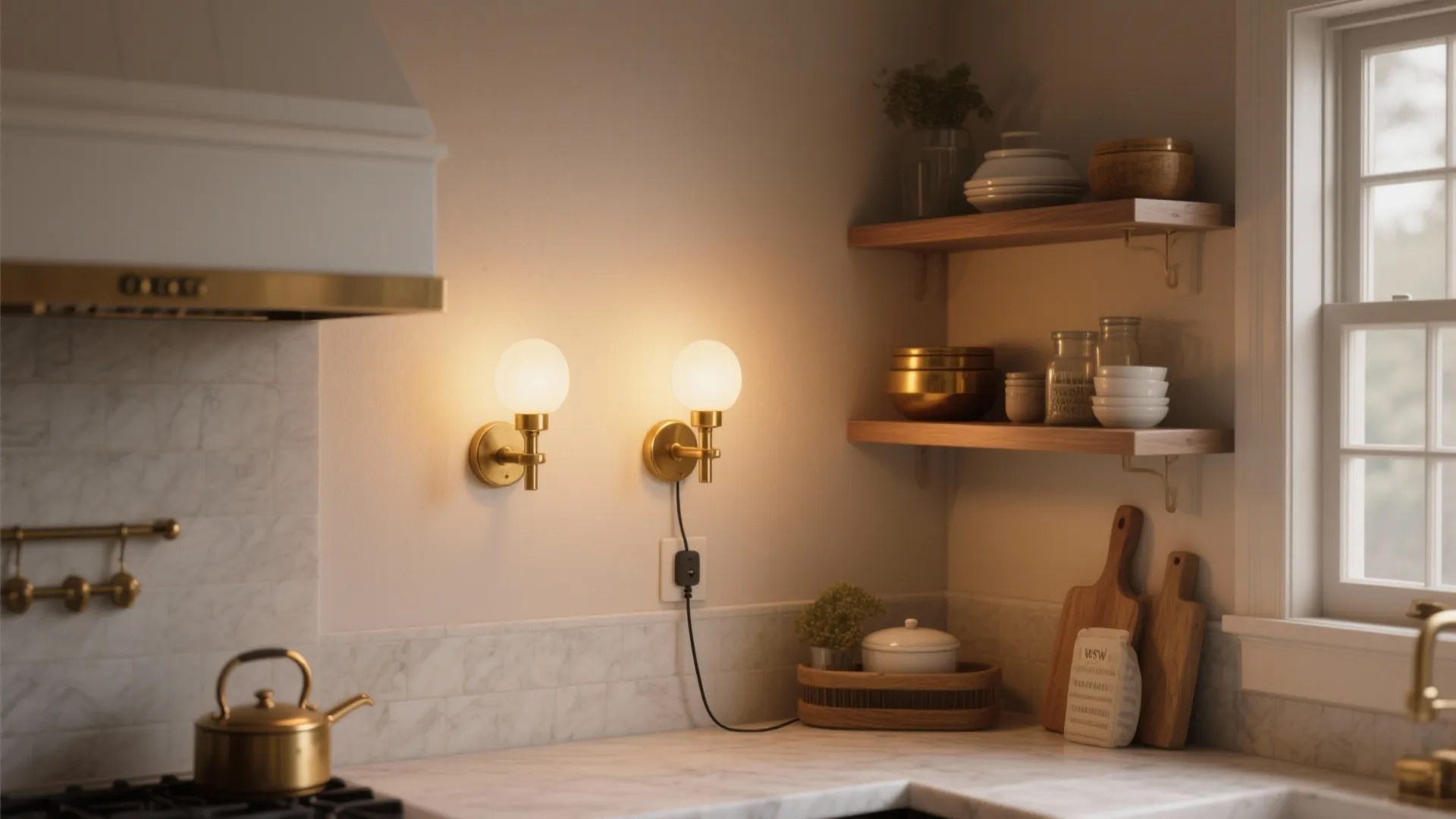 4. Accent sconces for kitchen niches