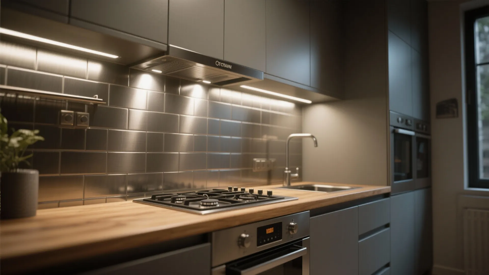 2. Metallic backsplashes in kitchens