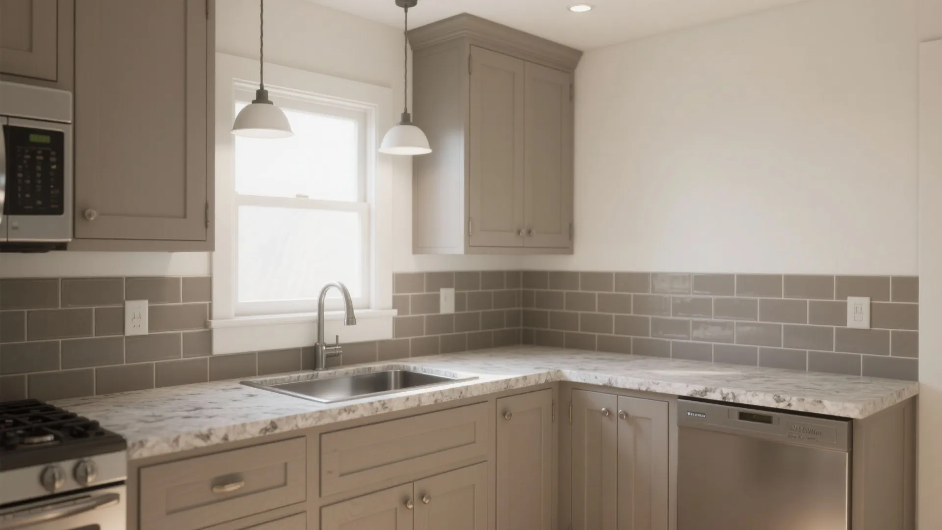 Practical Two-Tone for Kitchens & Baths (Washable Below, Bright Above)