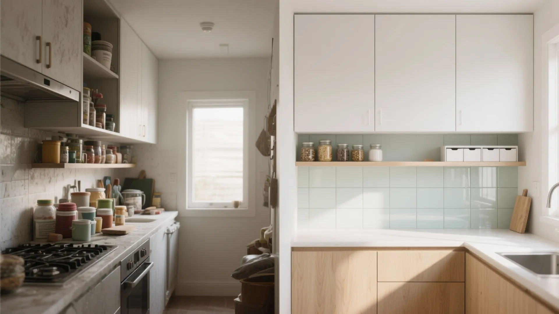 Minimalist kitchen storage that breathes