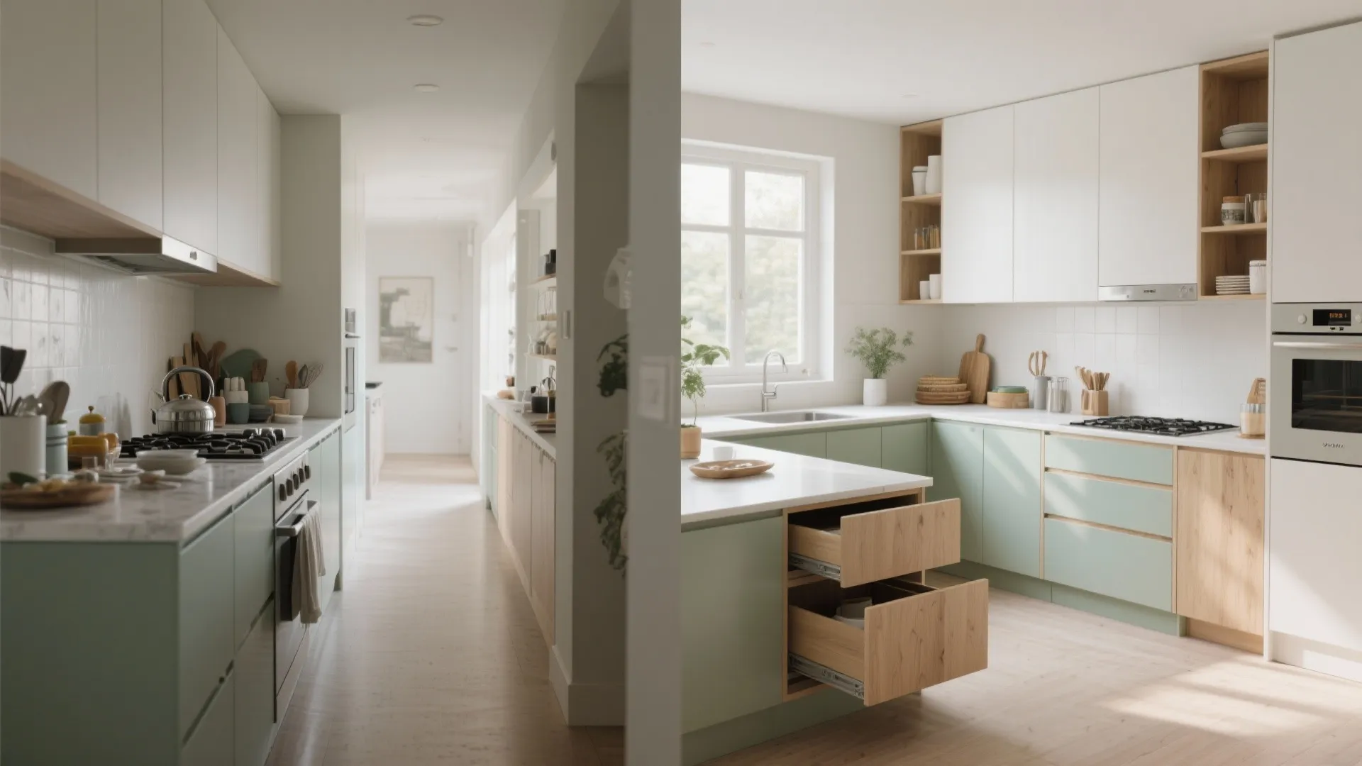 L-Shaped Kitchen to Unlock Counter and Flow