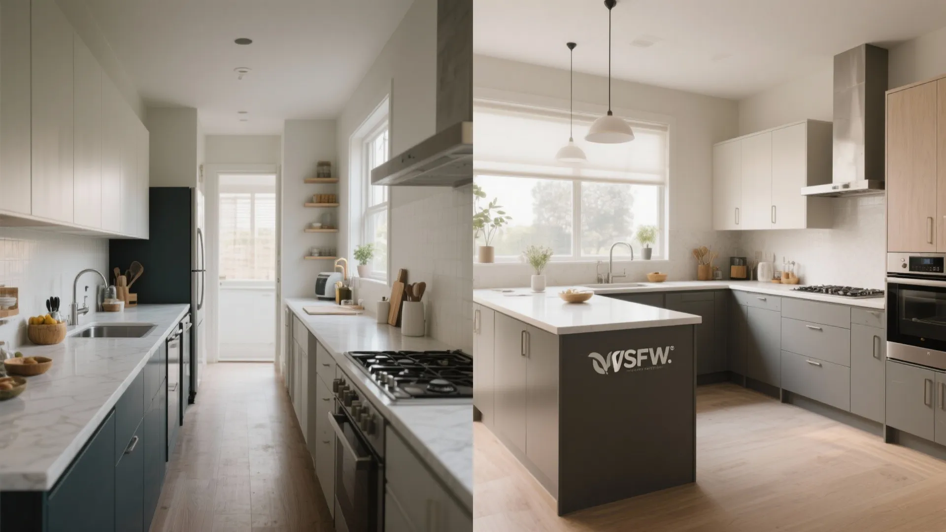 L-shaped kitchen to unlock counter space