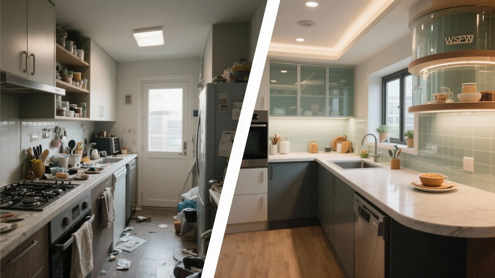 L-Shaped Layout to Free Counter Space