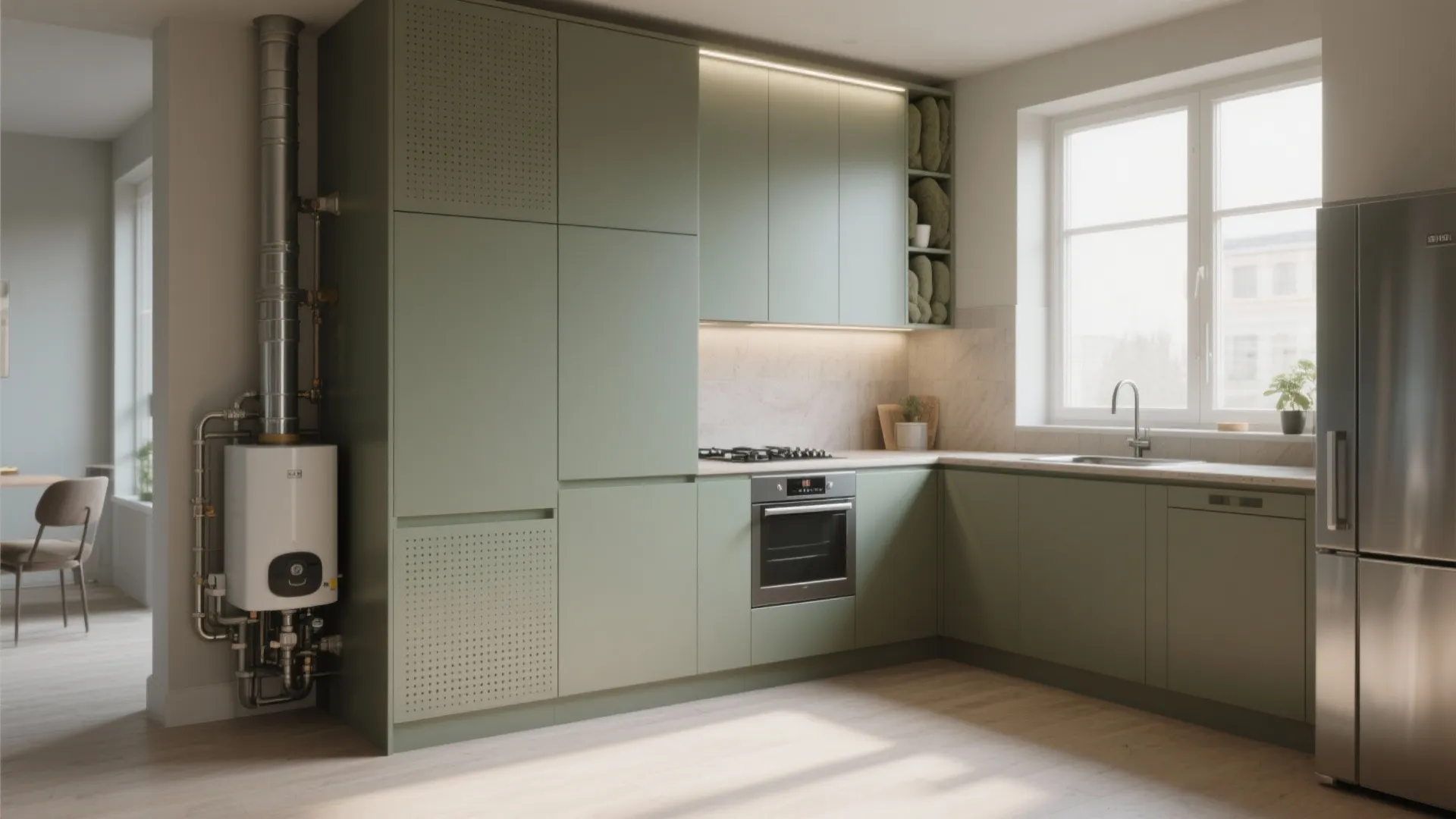 Kitchen Boiler Placement: Smart Design Insights: 1 Minute to Solve Kitchen Boiler Arrangement for Small Spaces