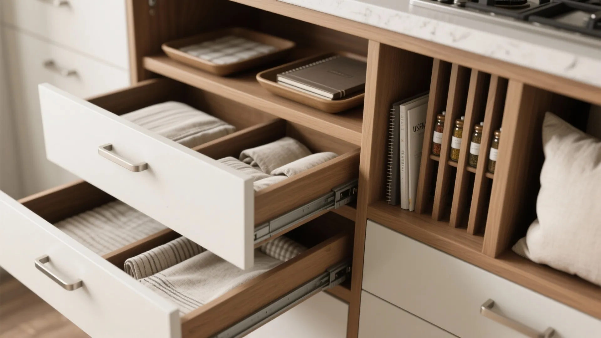 5. Multi-function cabinets inspired by kitchen storage