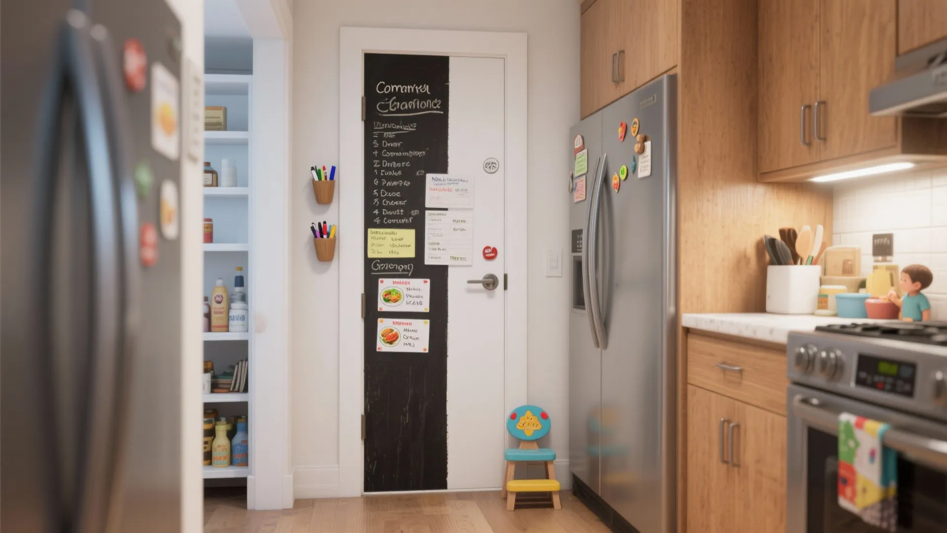 2. Kitchen command center: meal plans and grocery lists