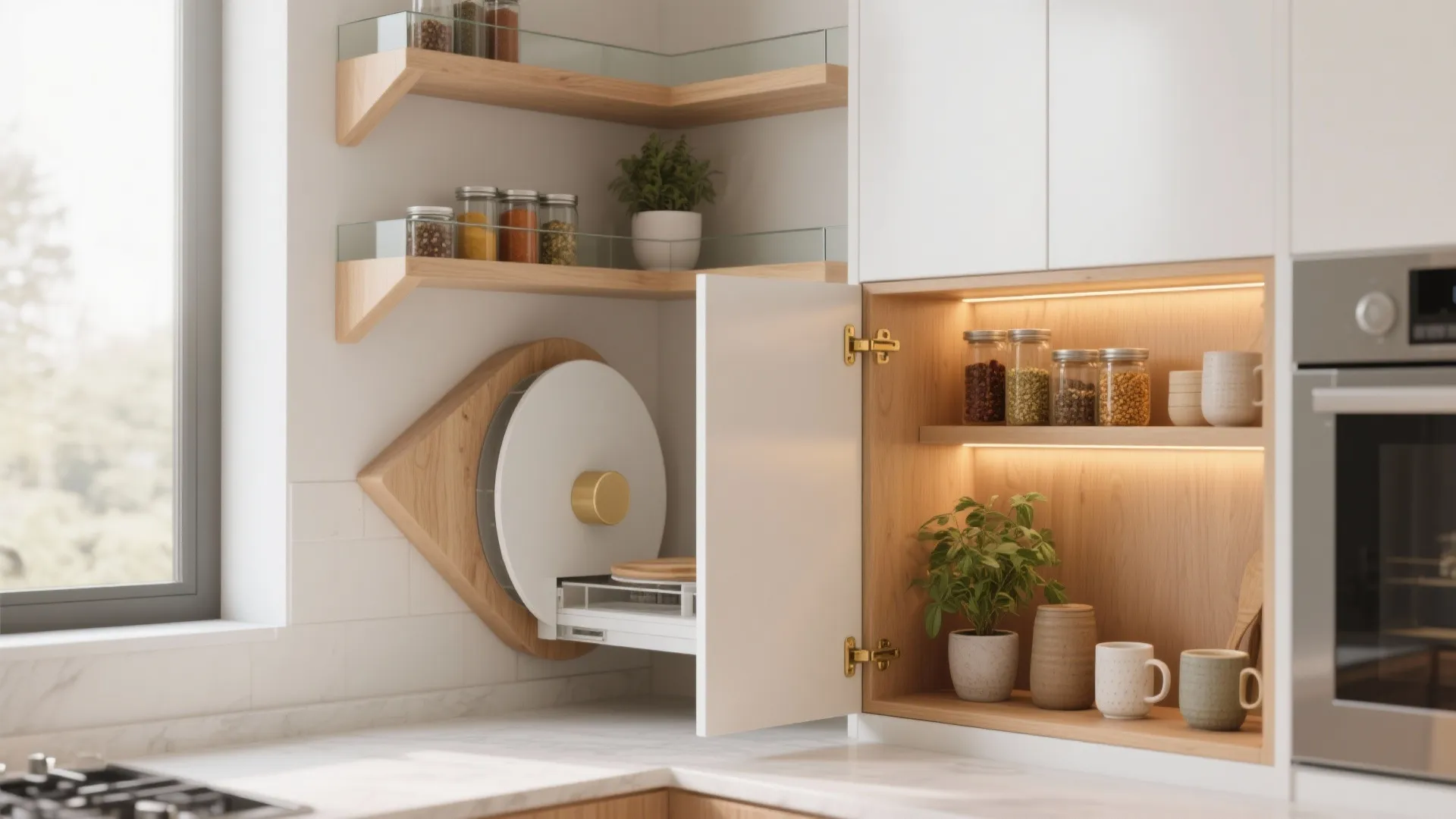 Kitchen Corner Shelf Ideas — 5 Clever Designs: Small corners, big impact: five practical and stylish shelf ideas for compact kitchens