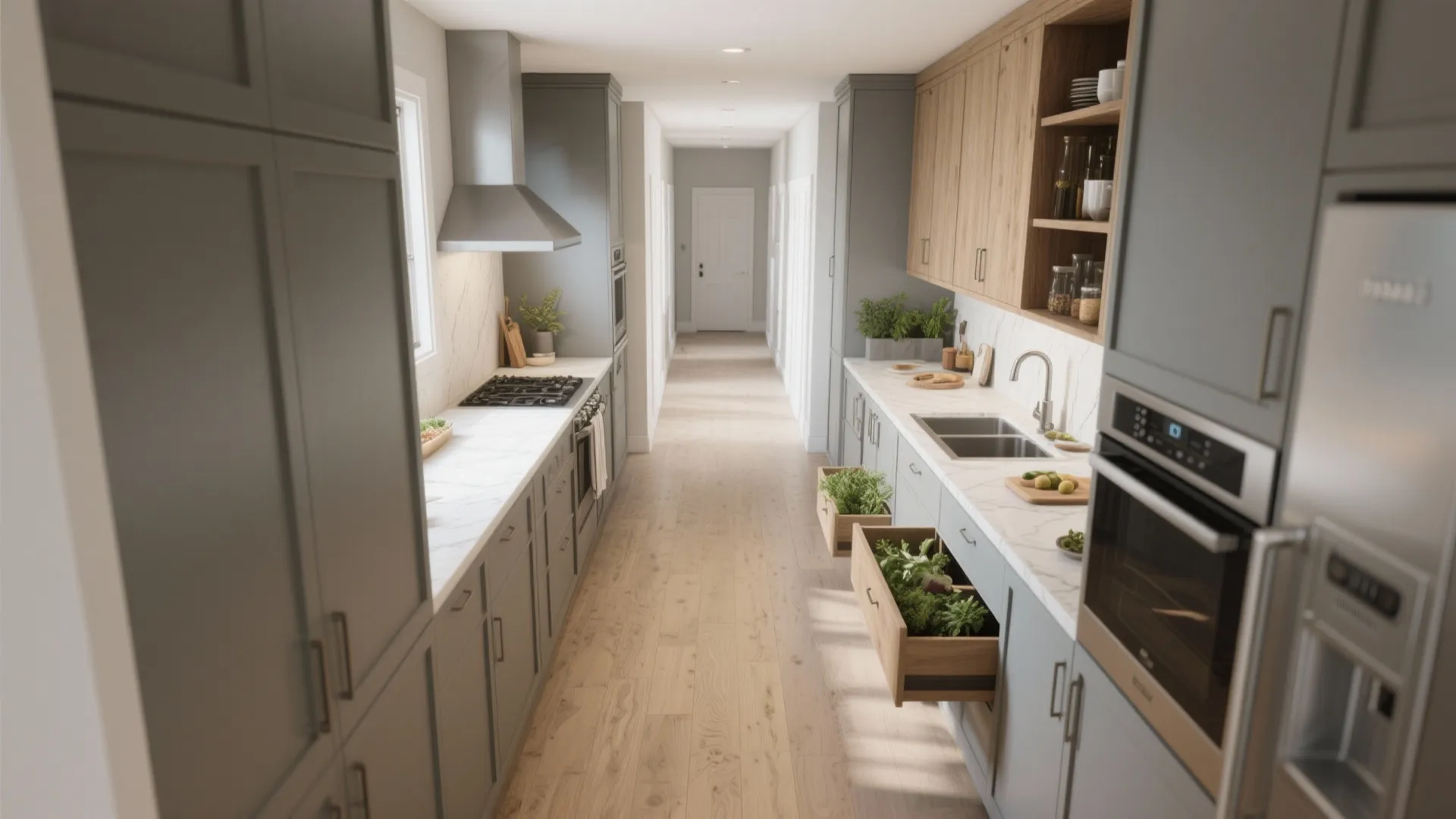 2. Stack functions in the kitchen corridor