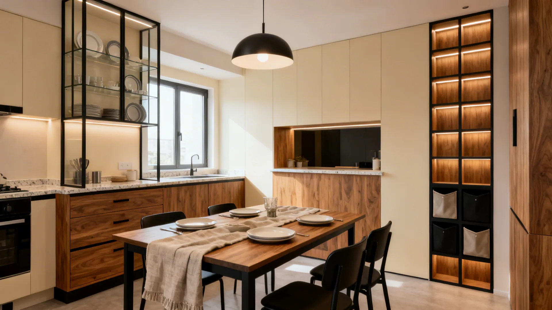 5 Kitchen and Dining with Crockery Unit Partition Ideas: Small-space, big-impact: my pro-tested ways to zone kitchen and dining with a crockery partition