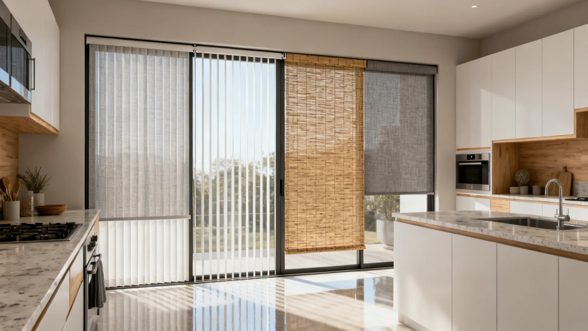 5 Kitchen Sliding Door Window Treatment Ideas