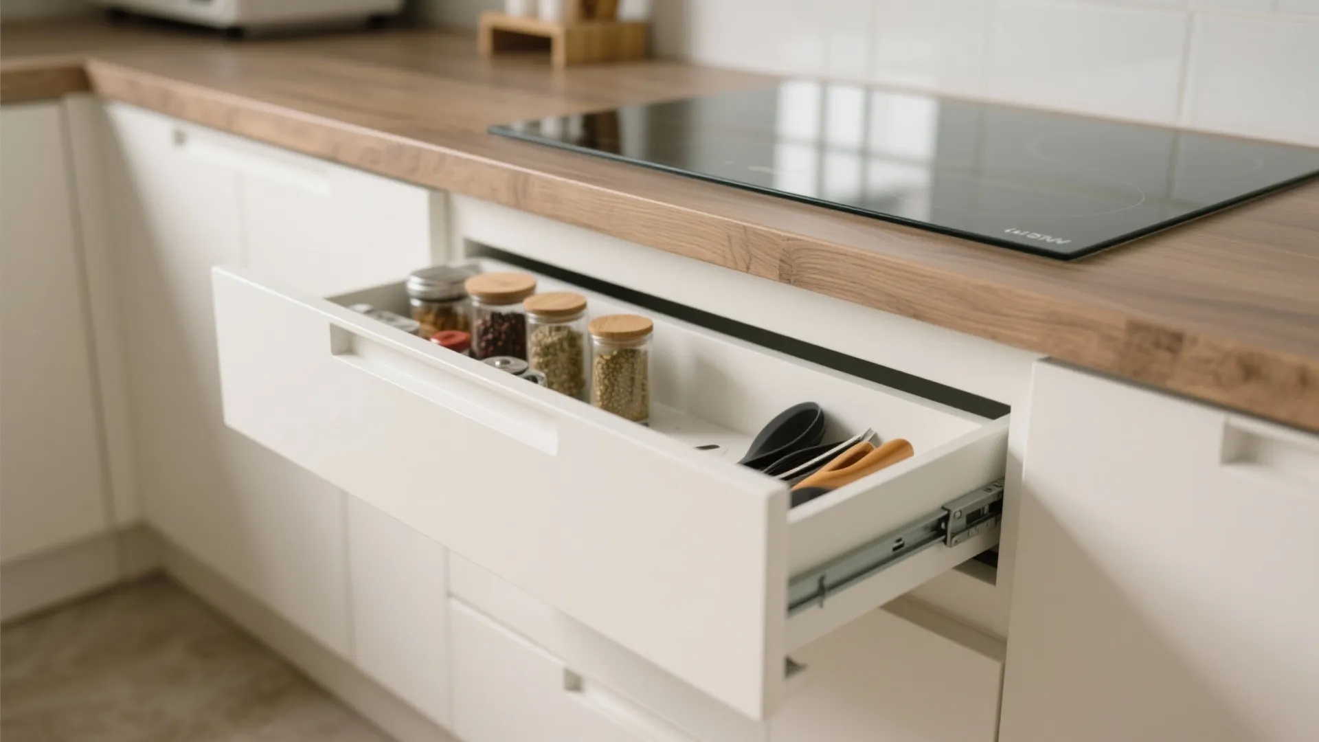 Minimalist kitchen storage that actually works