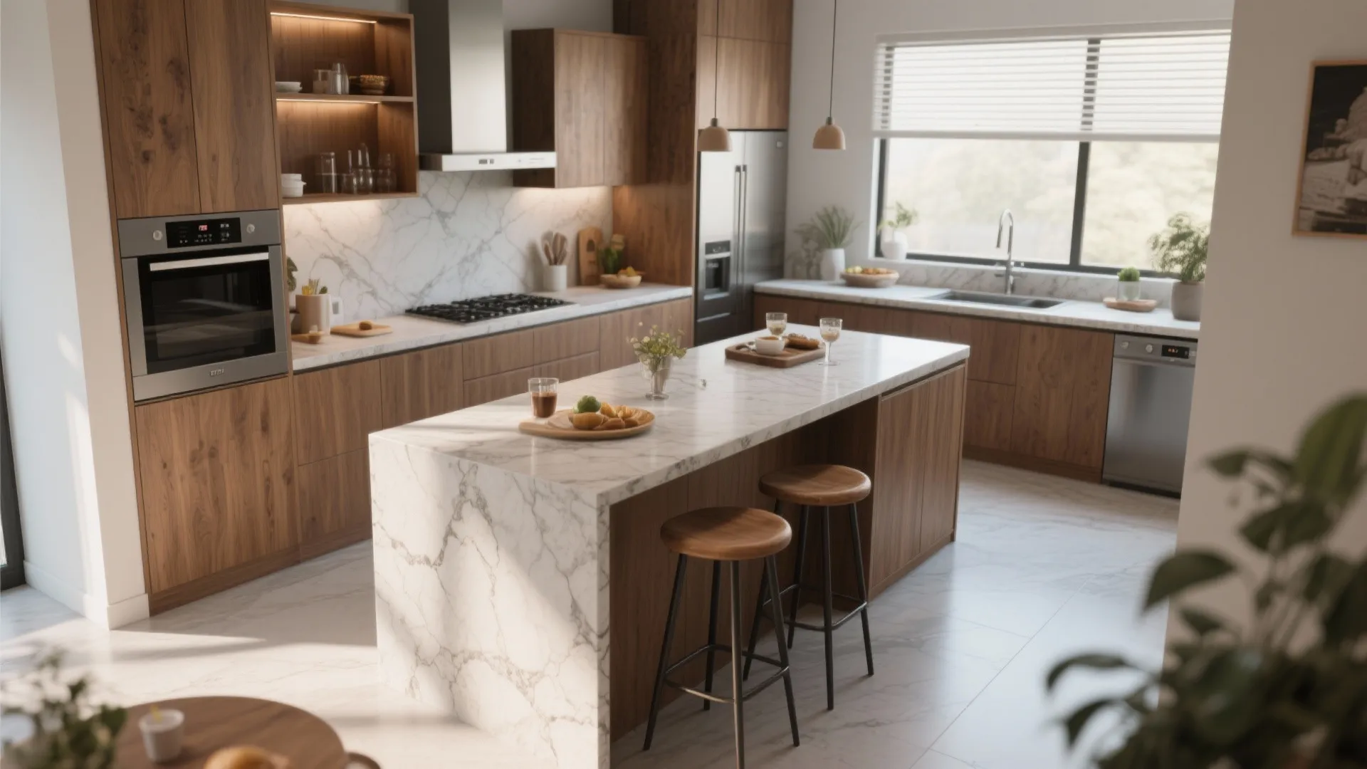 3. Kitchen-first Layouts for Entertaining