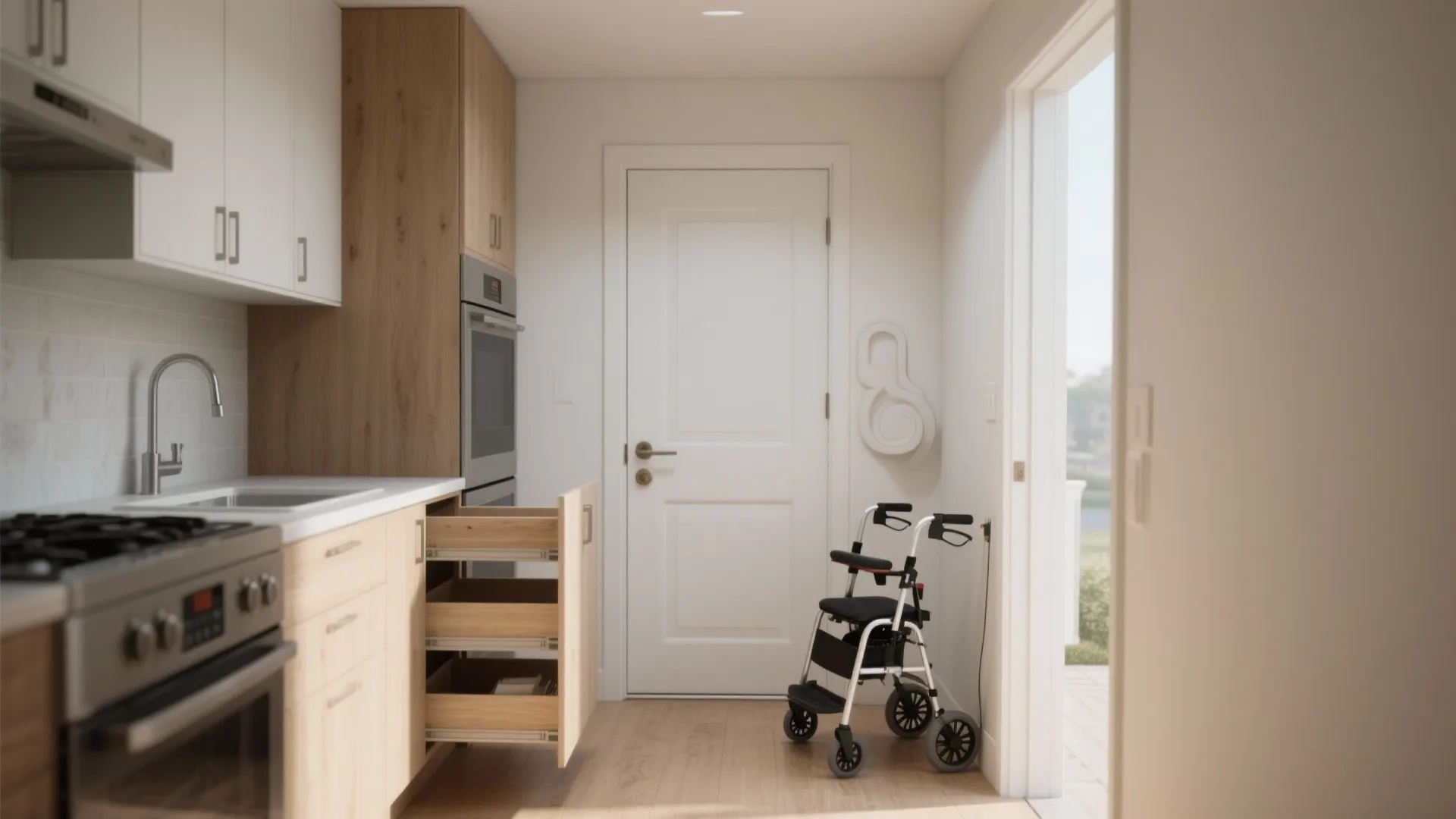 3. Make kitchens and entryways walker-friendly