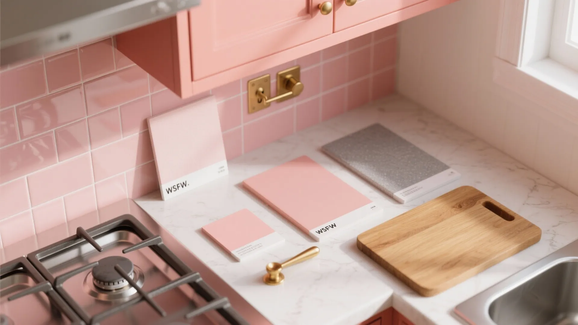 3. Pink in the Kitchen: Playful & Practical