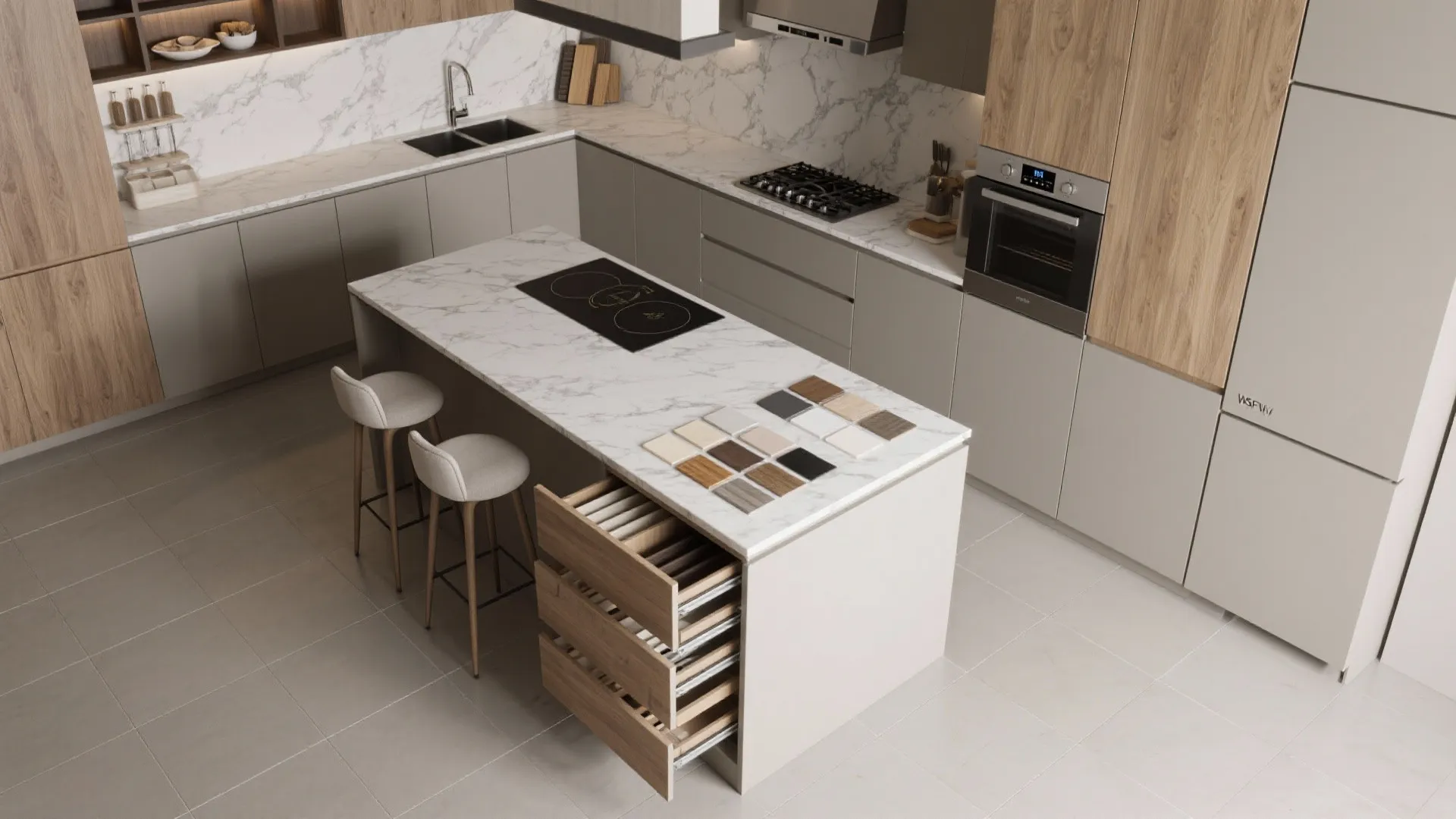 Multi-Functional Kitchen with Smart Storage