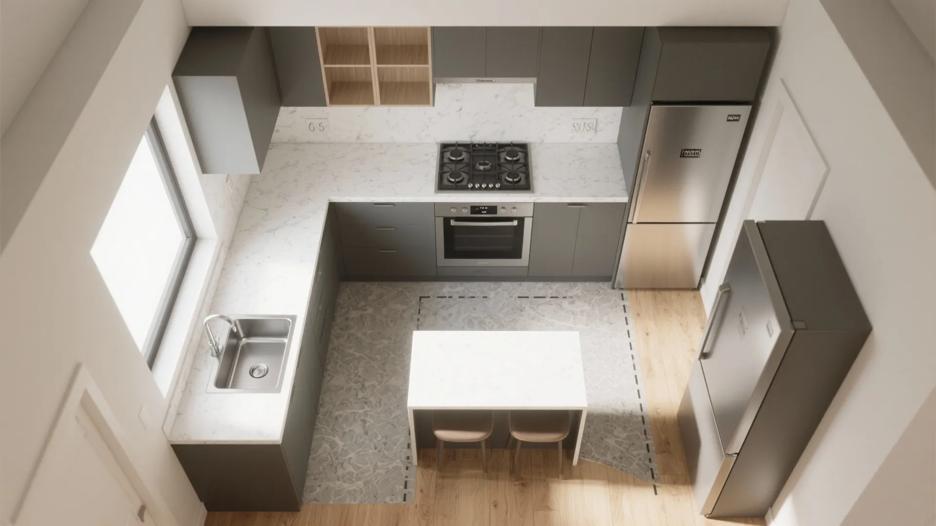 3. Defined circulation and kitchen efficiency