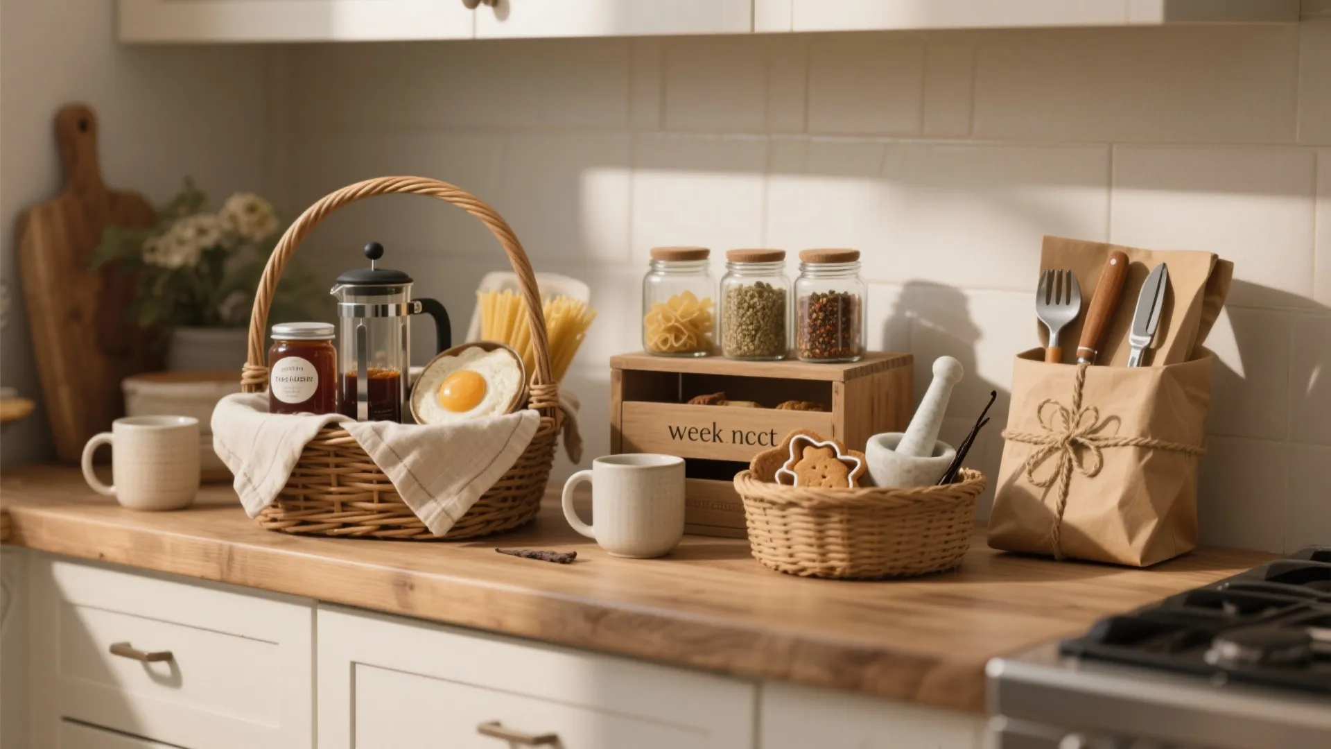 Kitchen Gift Basket Ideas: 5 Creative Sets: Five easy, real-life kitchen gift basket ideas I use for clients and friends