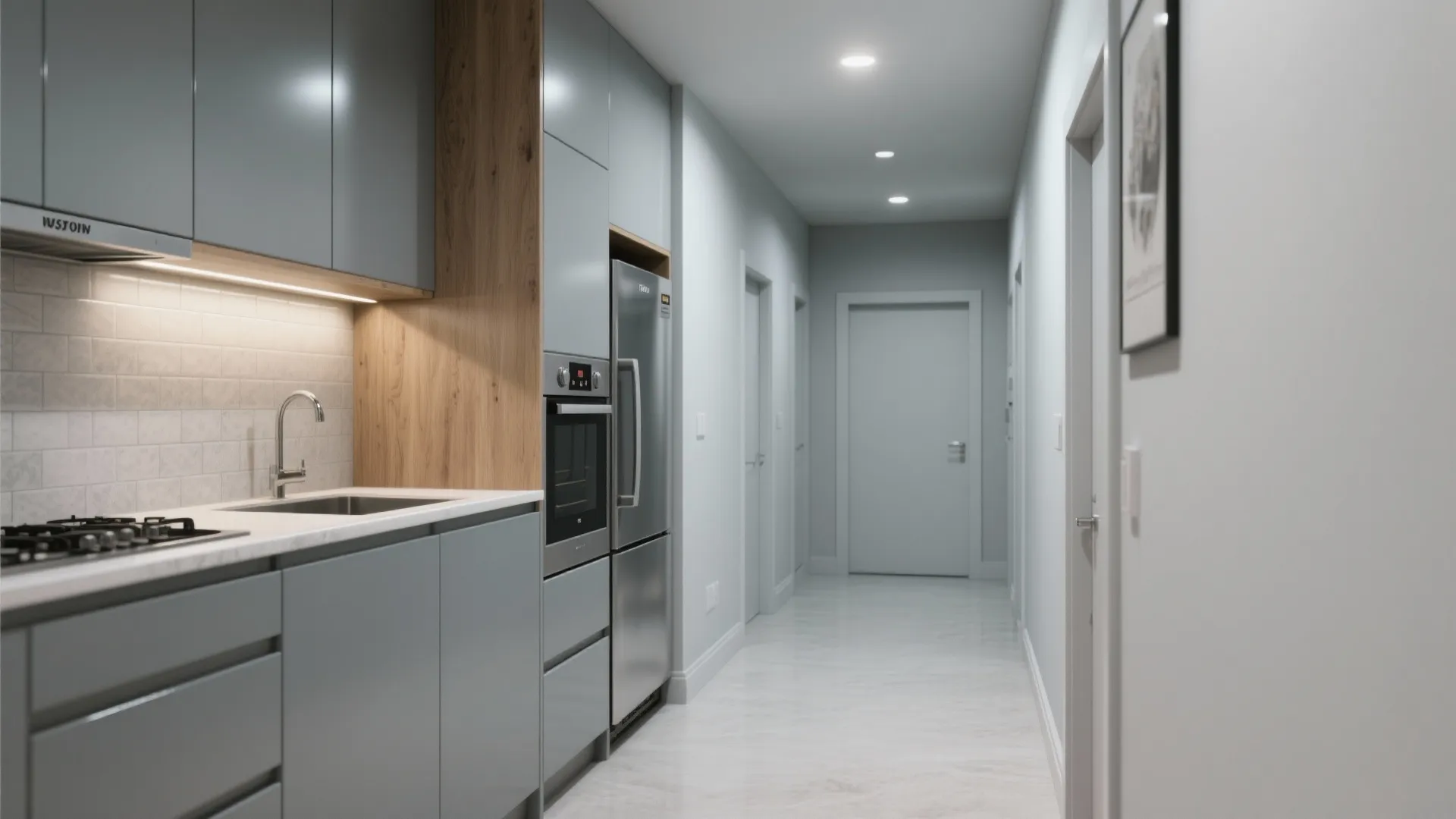 5. Reserve light gray for transitional spaces like kitchens and halls