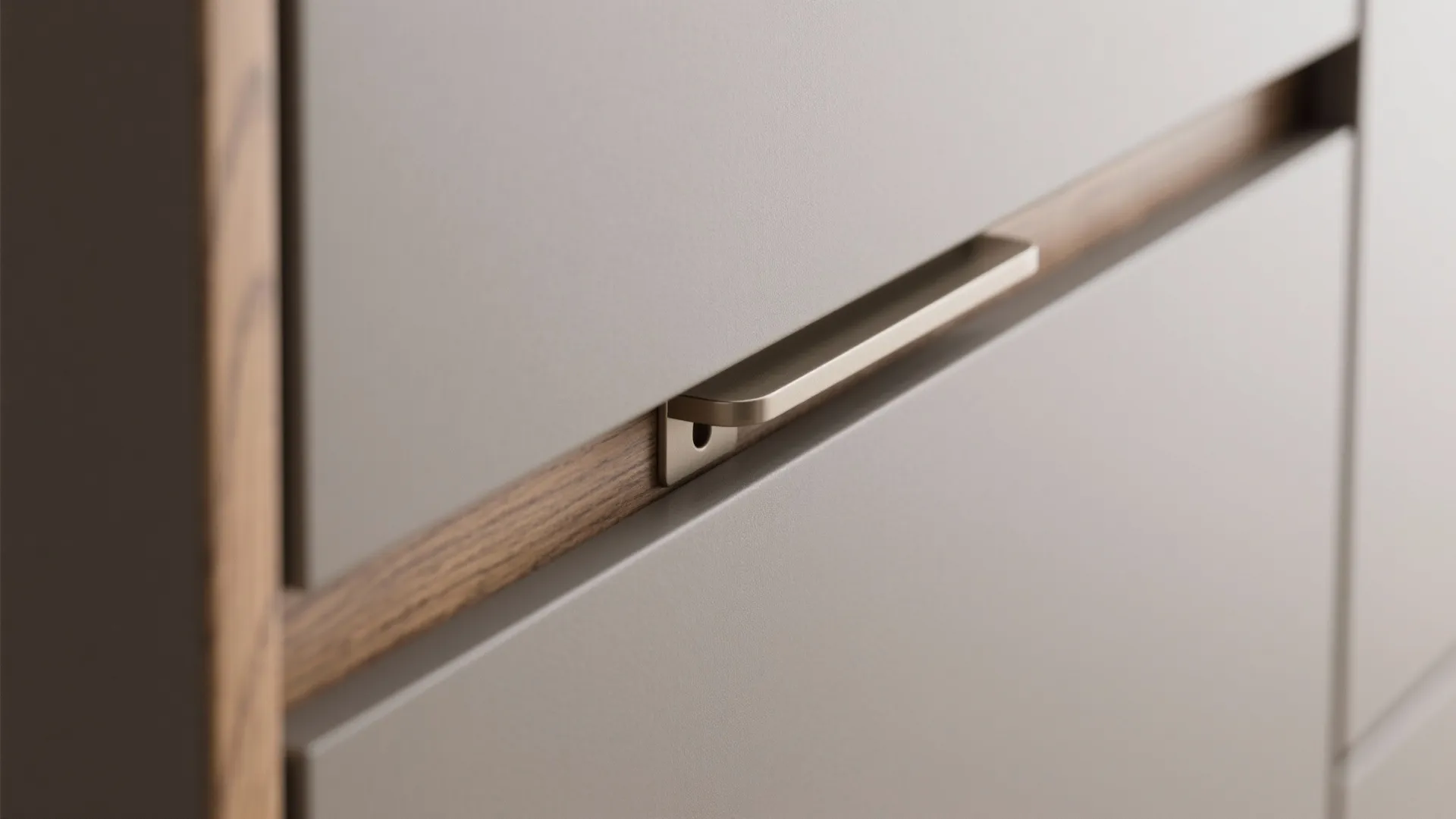 Minimalist kitchen storage with clean lines