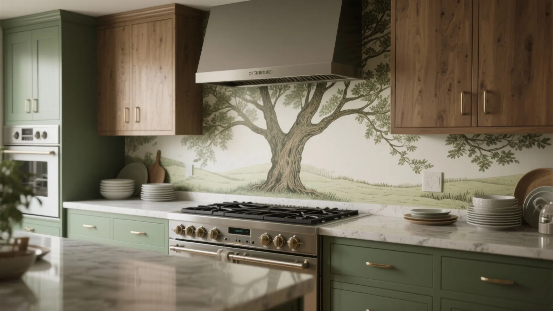 5. Integrated Paint + Cabinetry — Cohesive Kitchen Murals