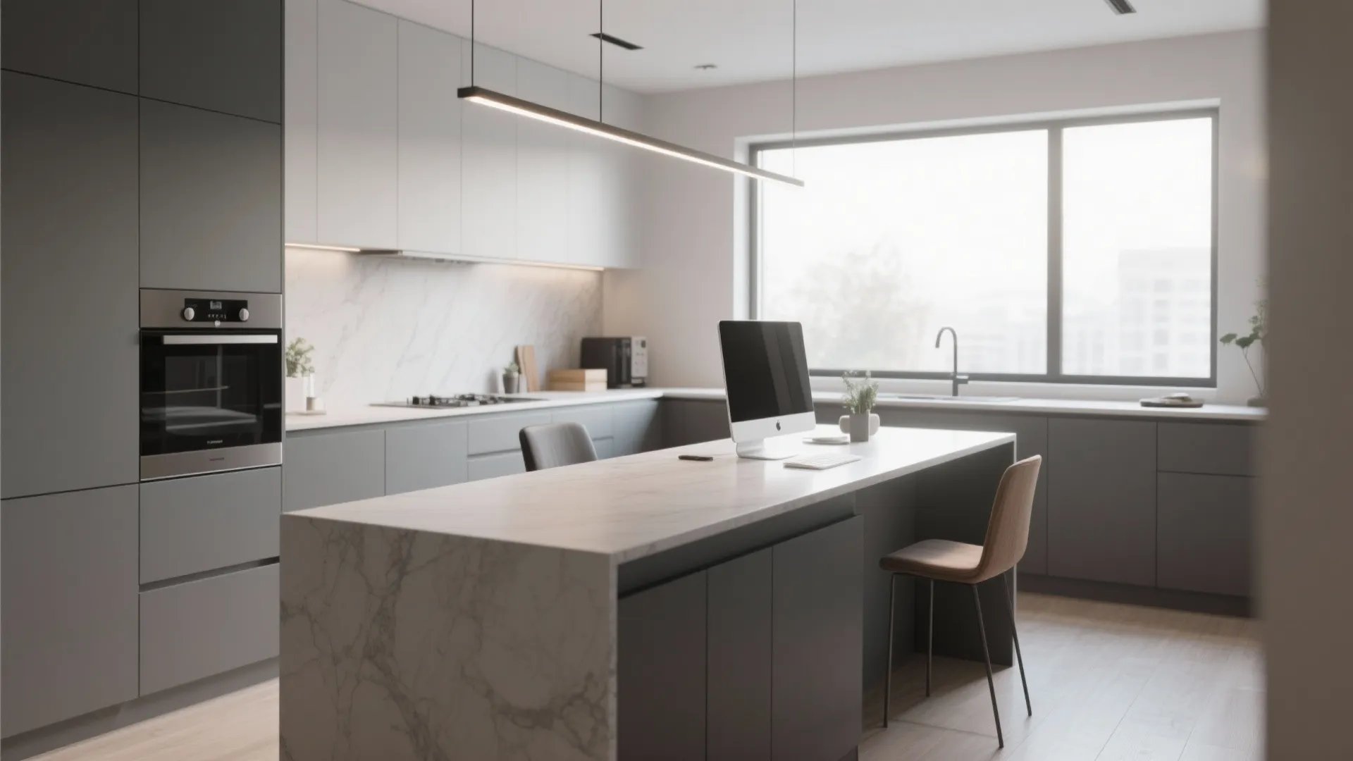 10. Integrated Office in the Kitchen